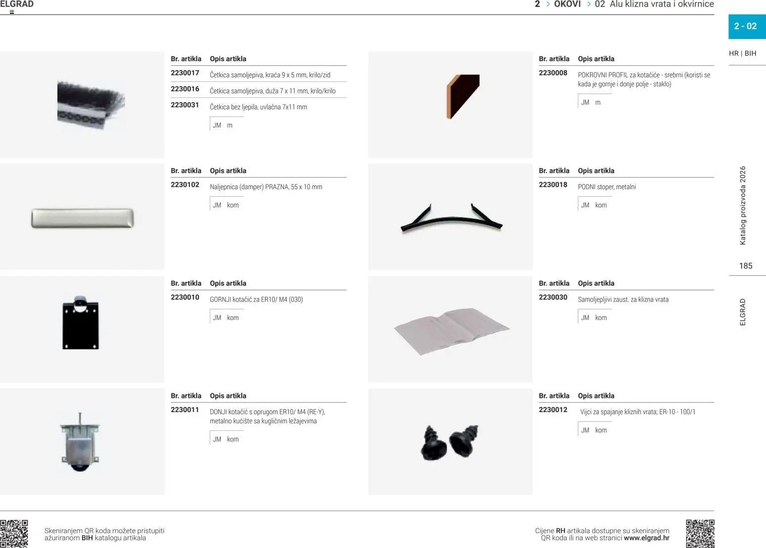 Elgrad - ALU klizna vrata i okvirnice