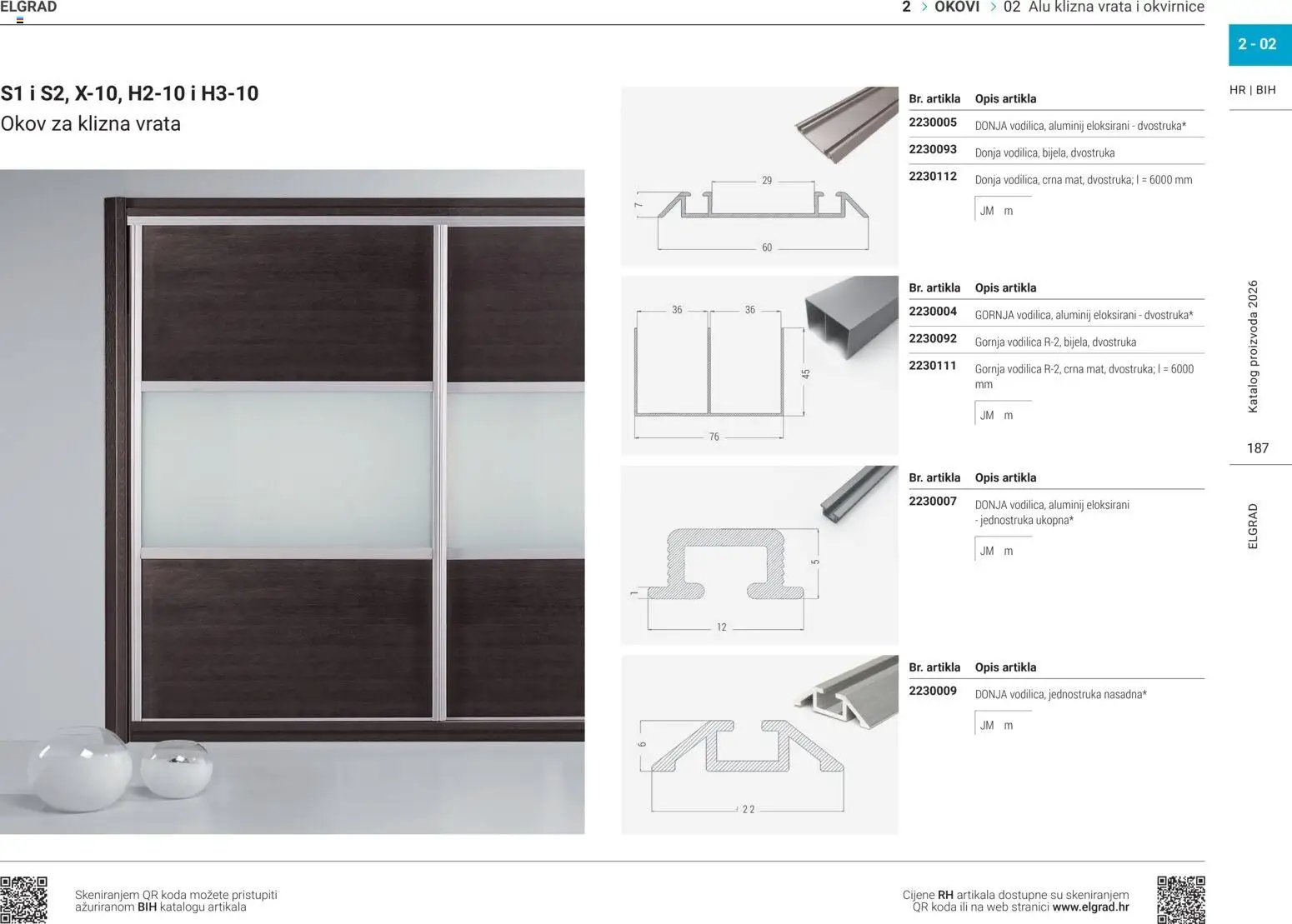 Elgrad - ALU klizna vrata i okvirnice