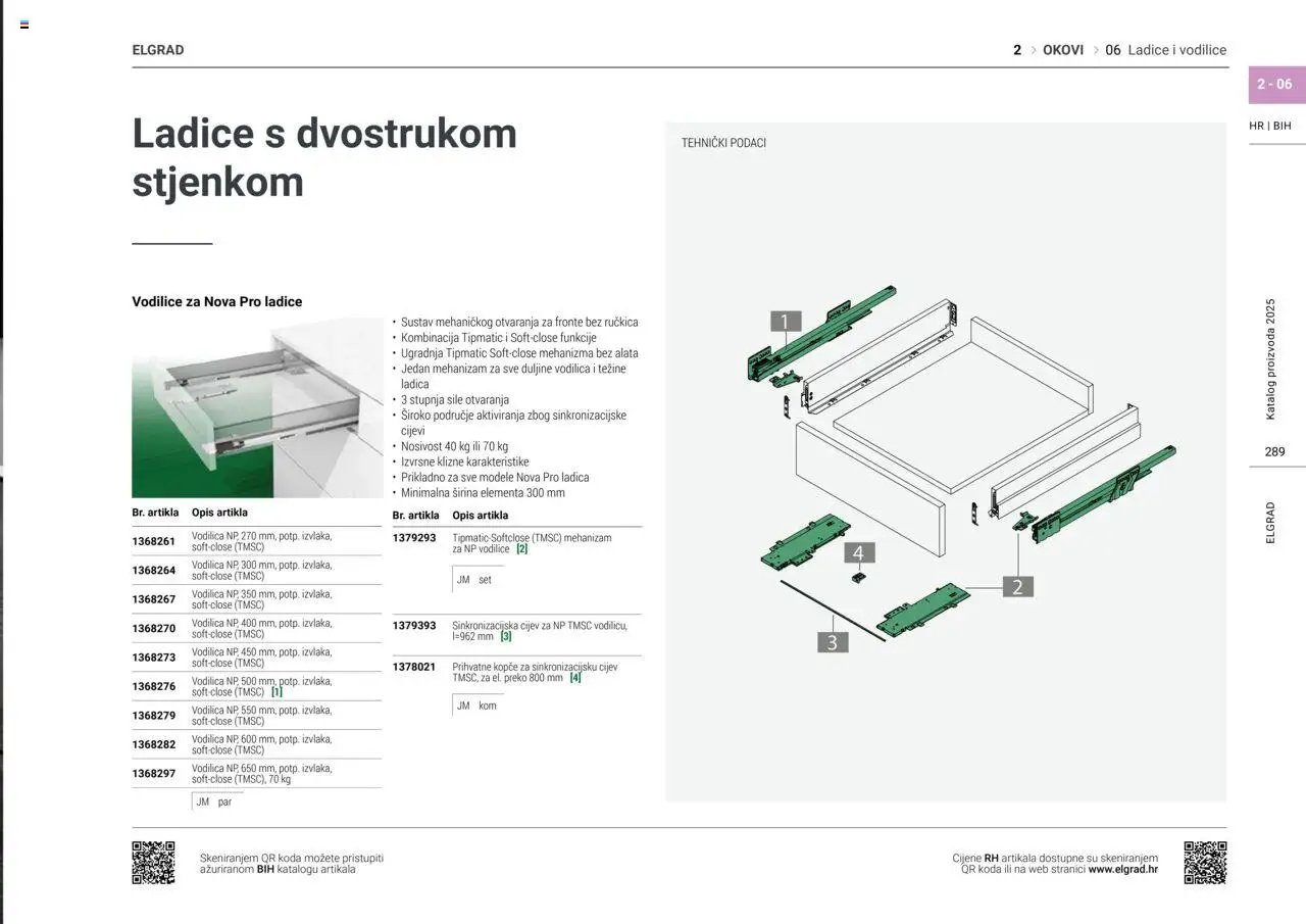 Elgrad - Ladice i vodilice