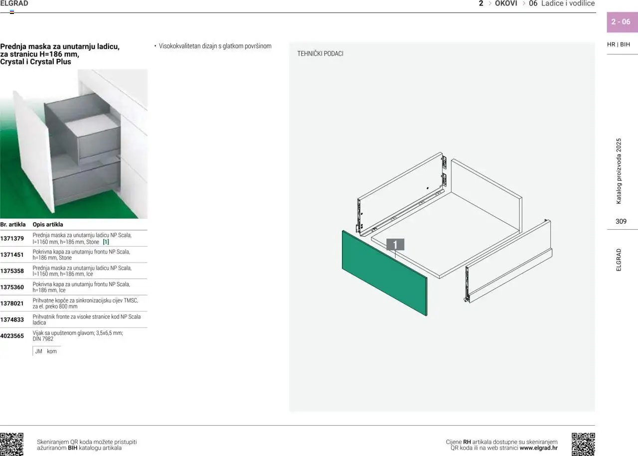 Elgrad - Ladice i vodilice