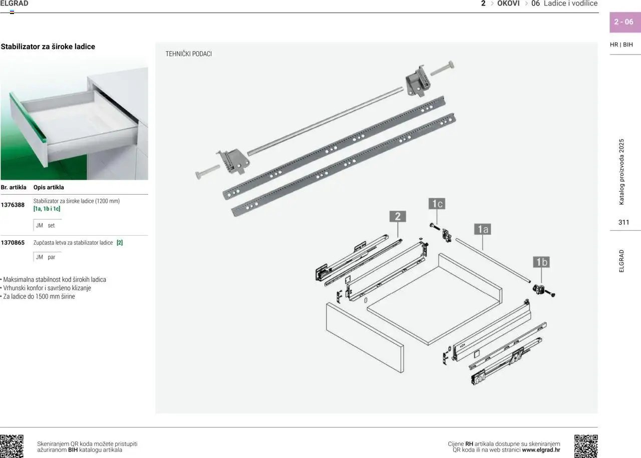 Elgrad - Ladice i vodilice