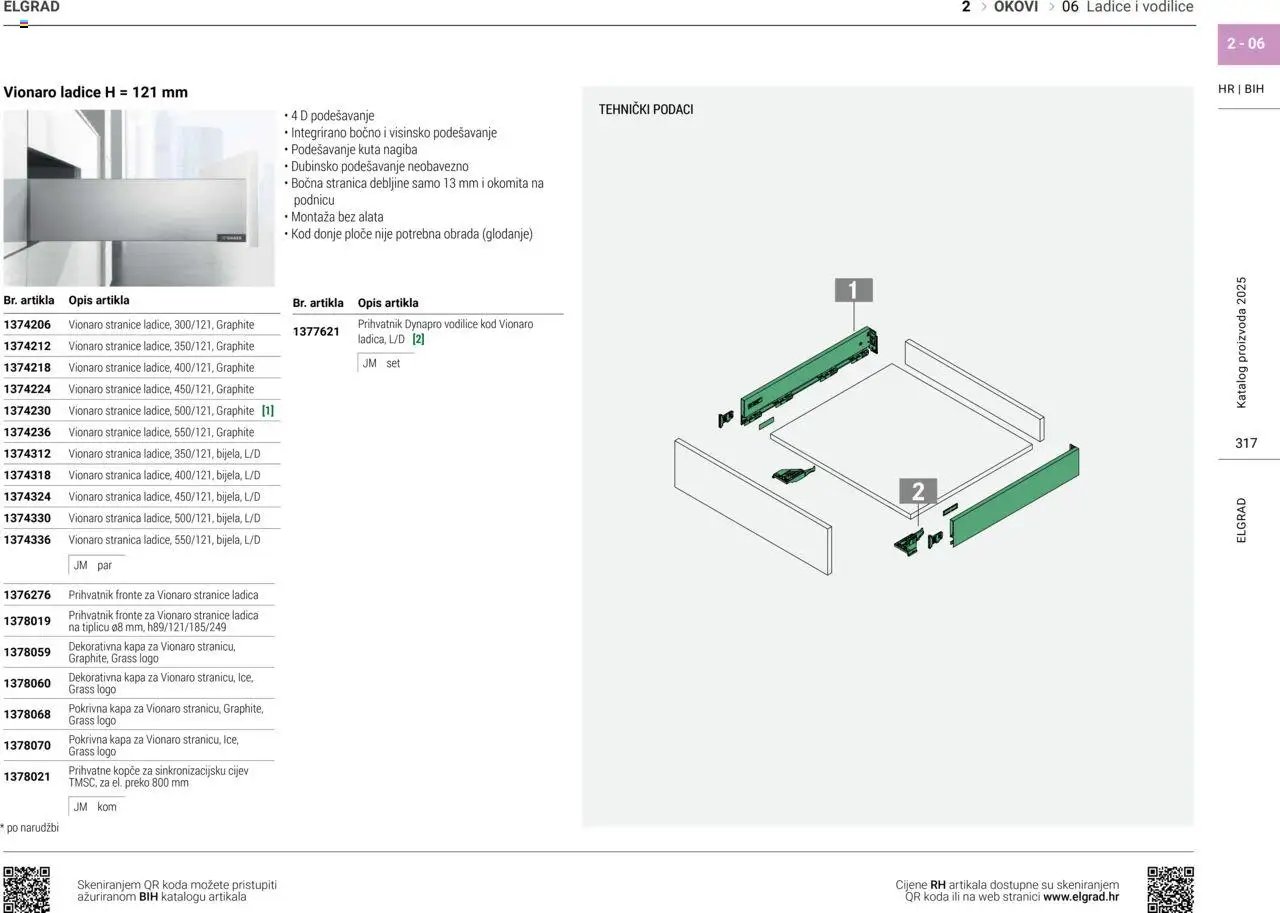 Elgrad - Ladice i vodilice
