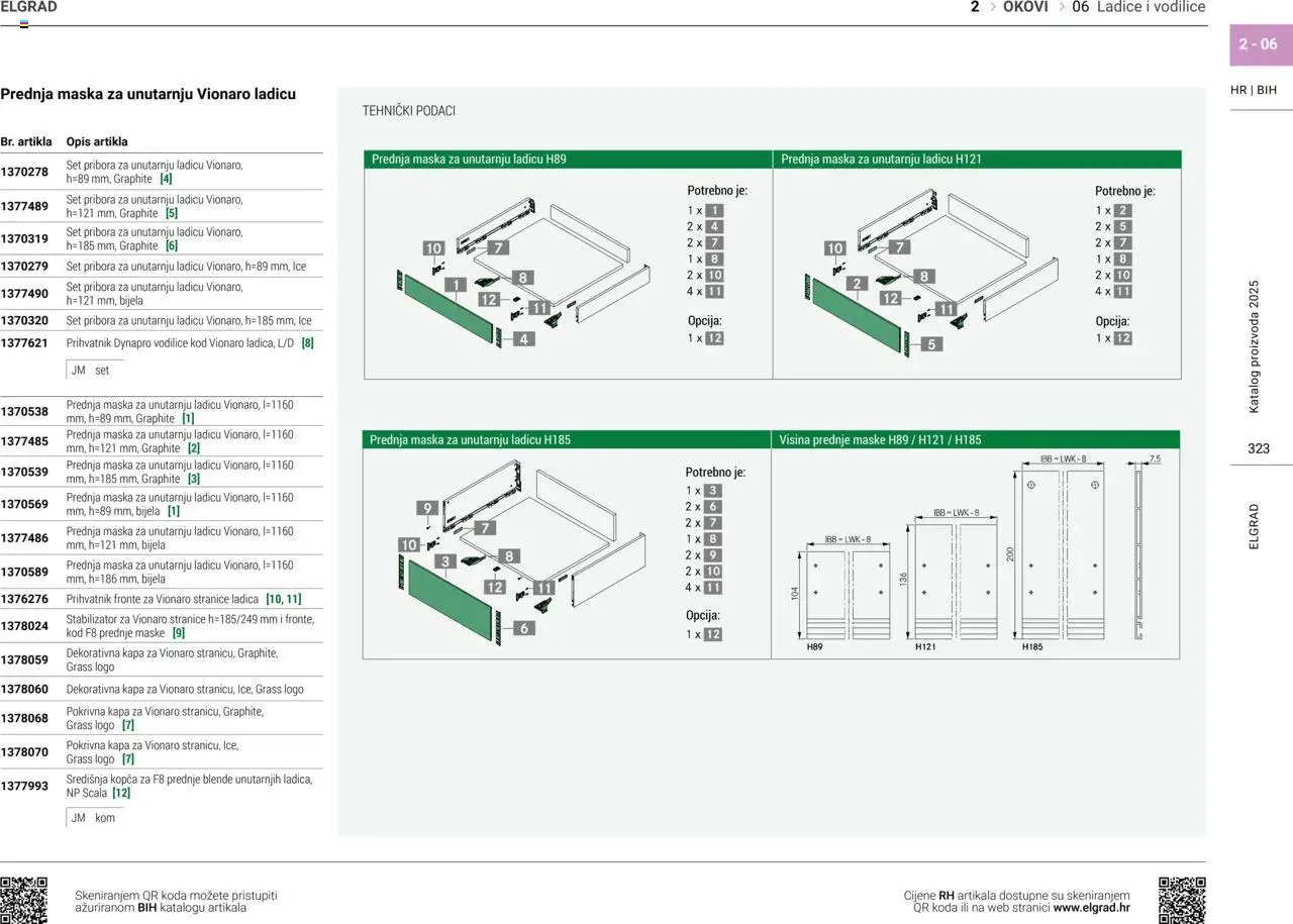 Elgrad - Ladice i vodilice