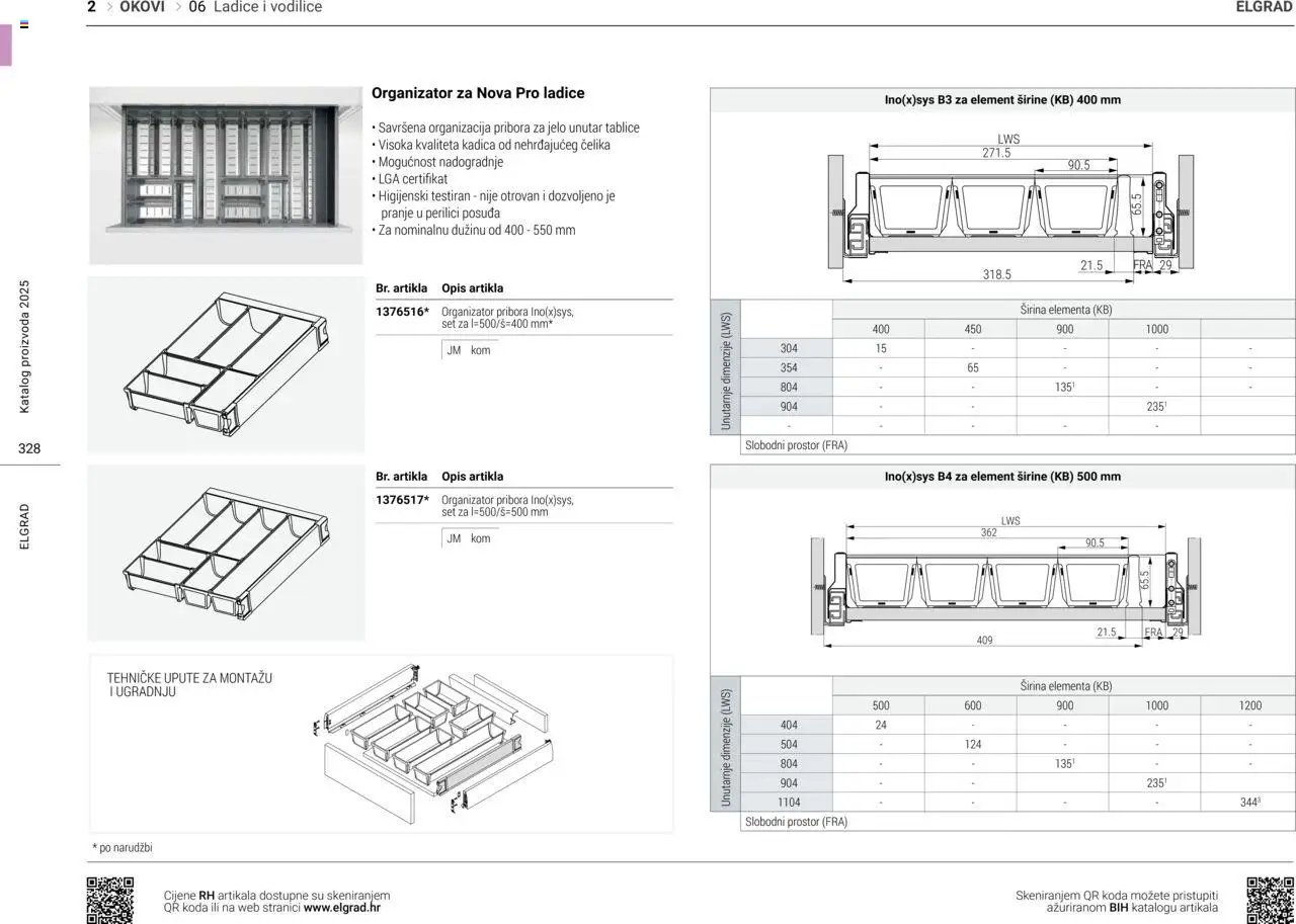 Elgrad - Ladice i vodilice