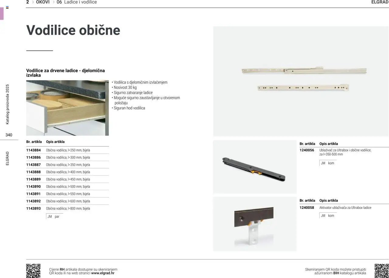 Elgrad - Ladice i vodilice