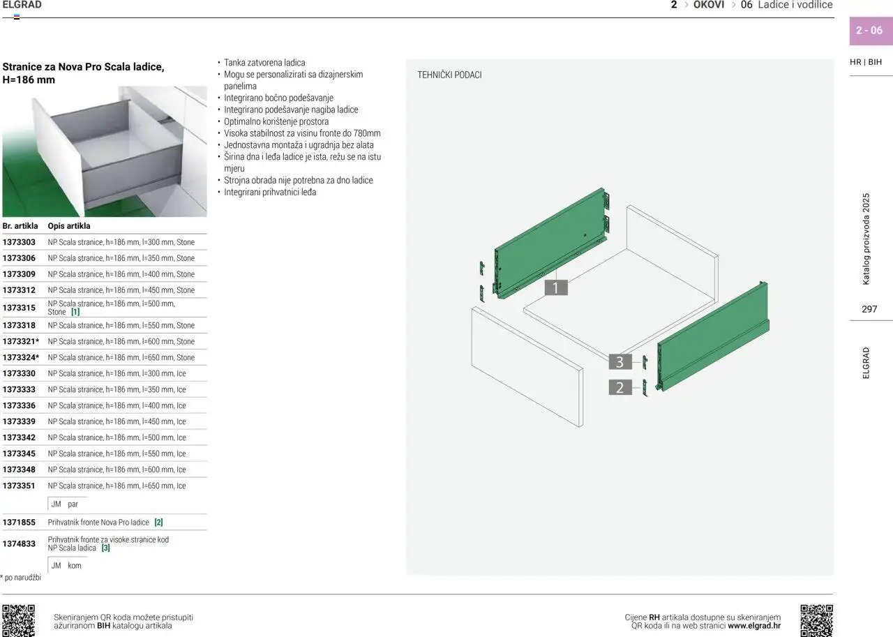 Elgrad - Ladice i vodilice
