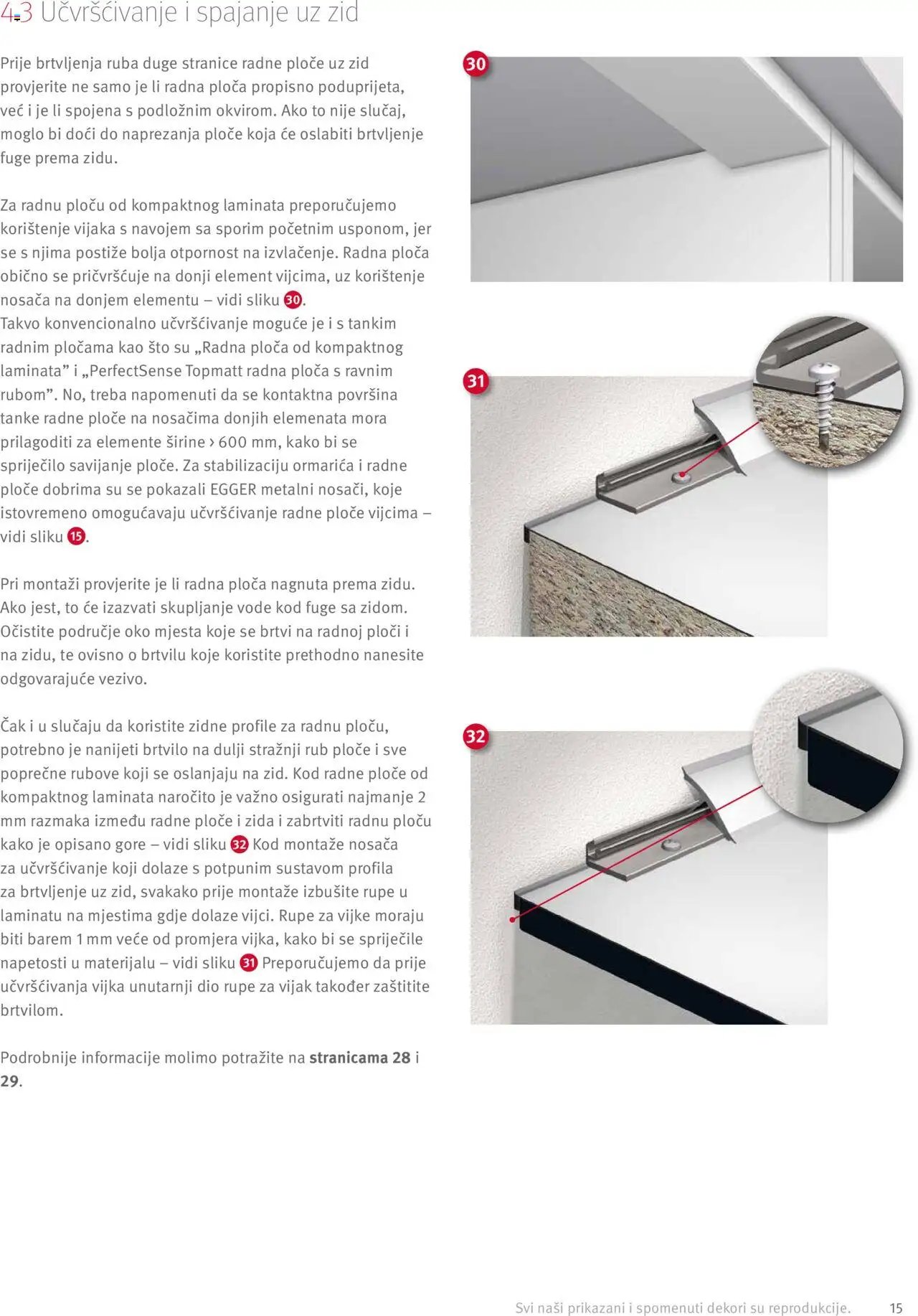 Elgrad - Egger radne ploče – Upute za preradu i dodaci
