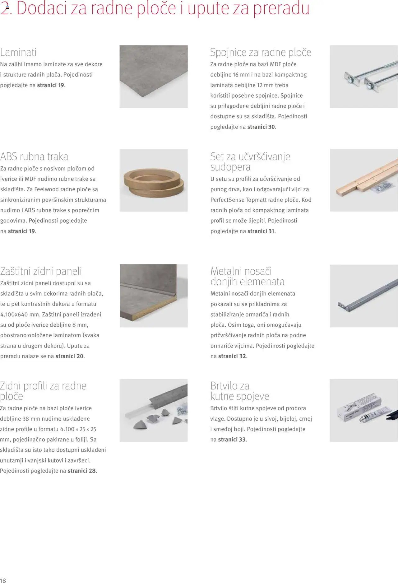 Elgrad - Egger radne ploče – Upute za preradu i dodaci