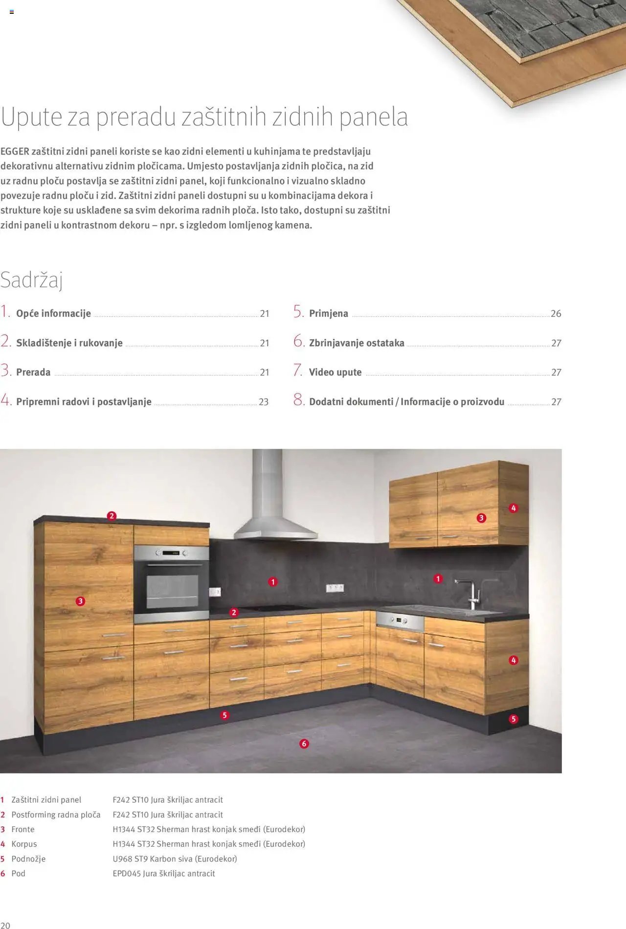 Elgrad - Egger radne ploče – Upute za preradu i dodaci