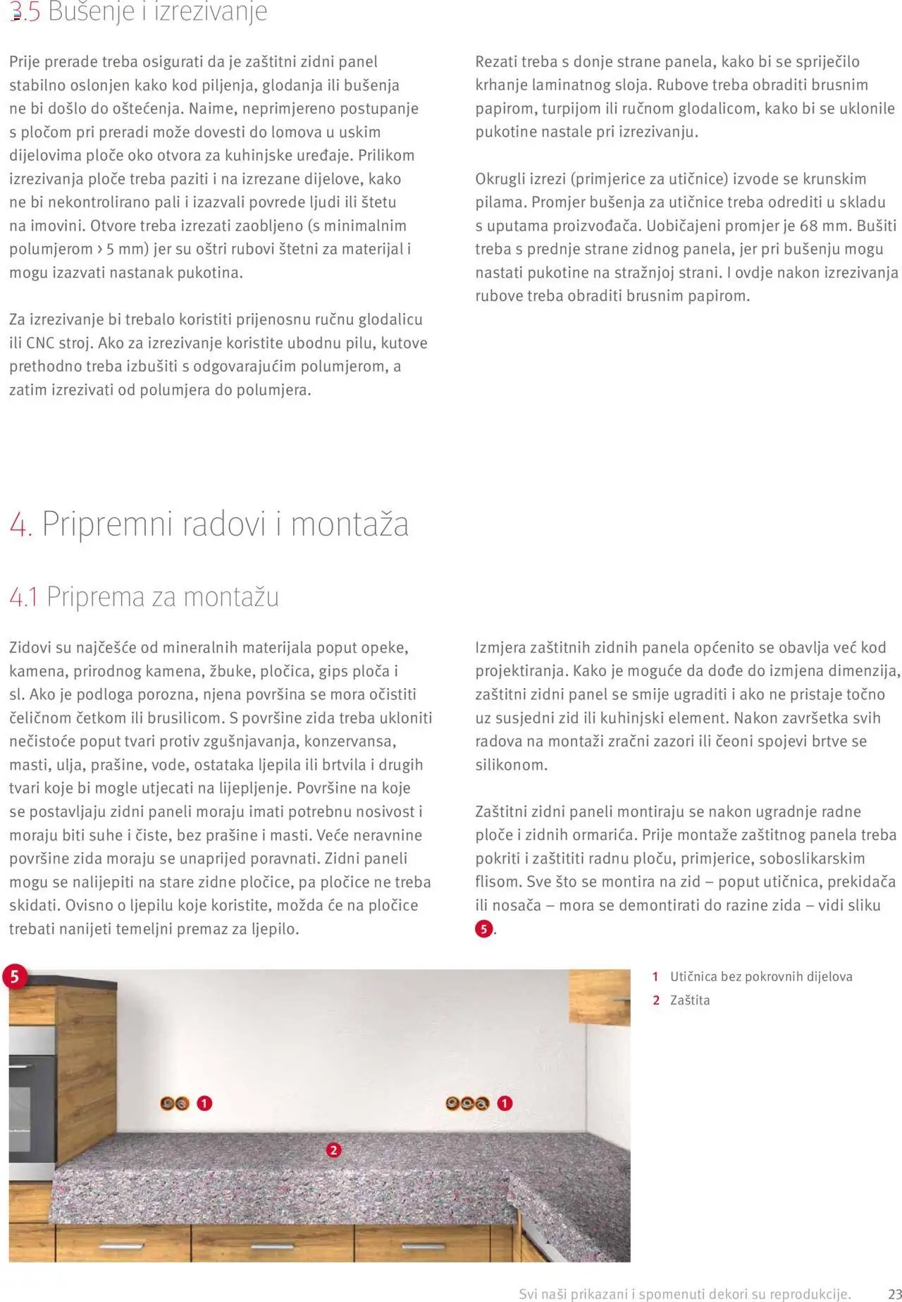 Elgrad - Egger radne ploče – Upute za preradu i dodaci