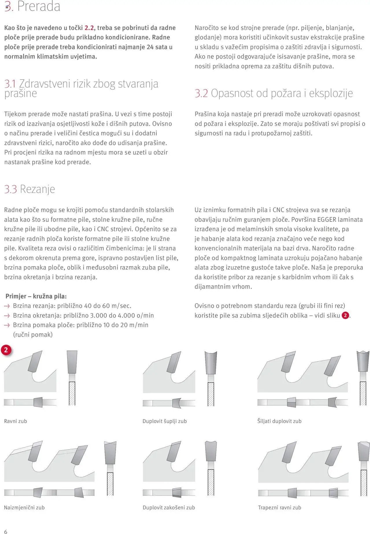Elgrad - Egger radne ploče – Upute za preradu i dodaci
