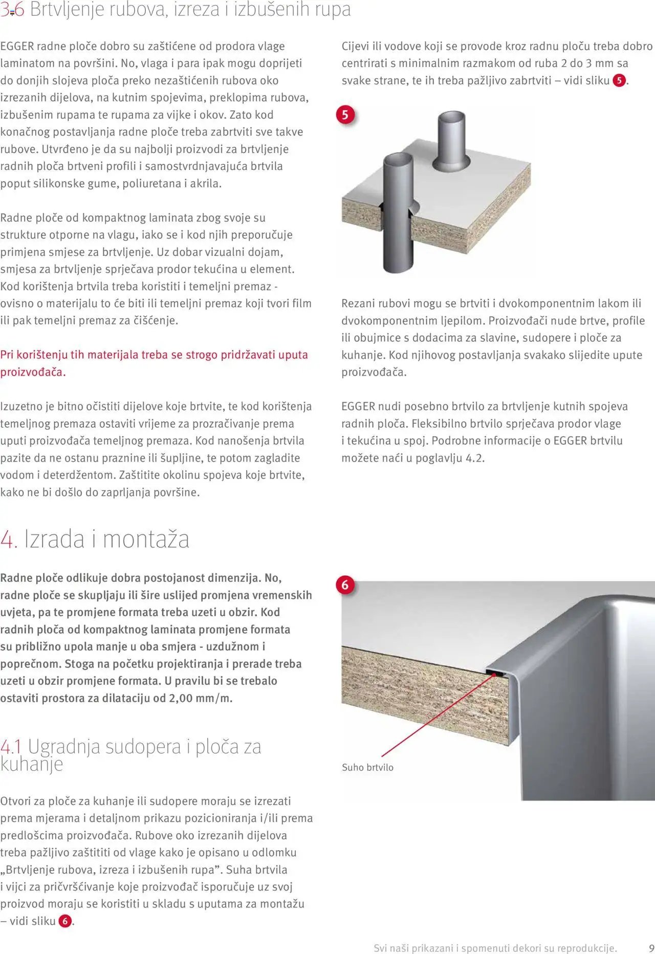 Elgrad - Egger radne ploče – Upute za preradu i dodaci