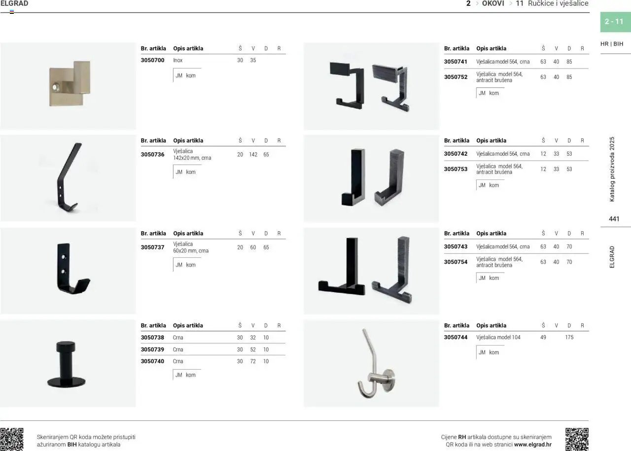 Elgrad - Ručkice i vješalice