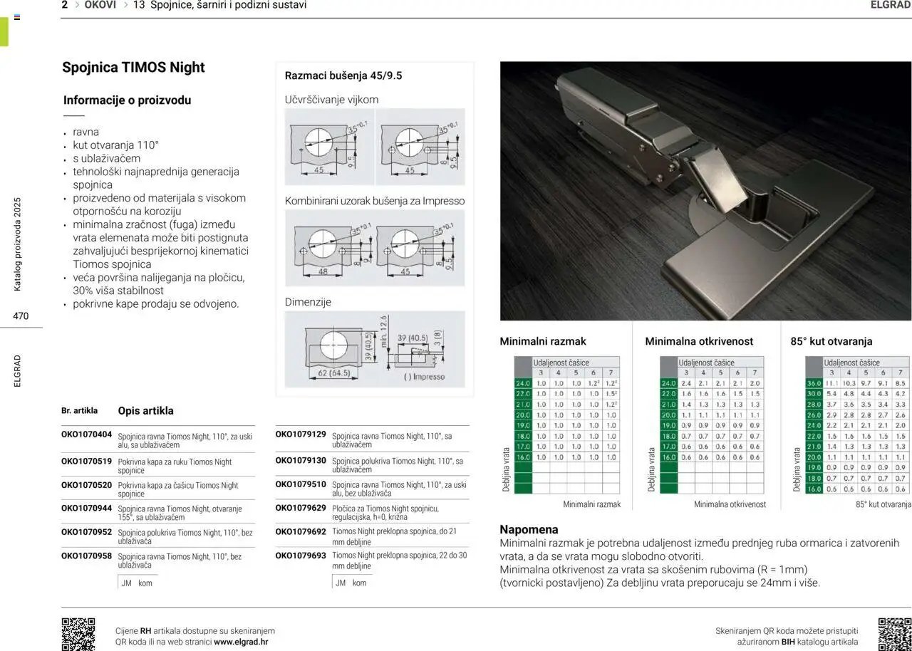 Elgrad - Spojnice, šarniri i podizni sustavi