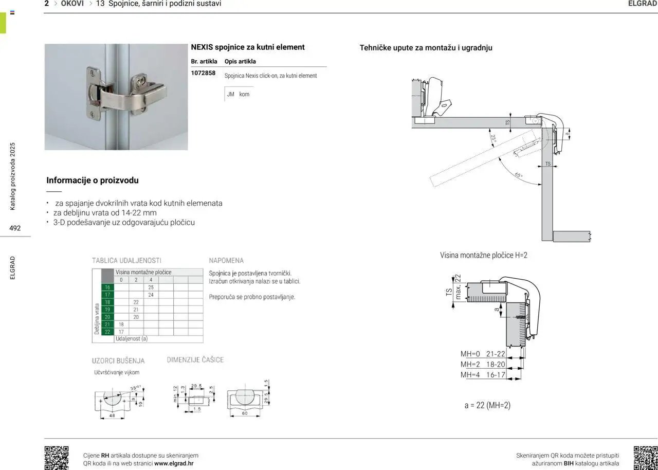 Elgrad - Spojnice, šarniri i podizni sustavi