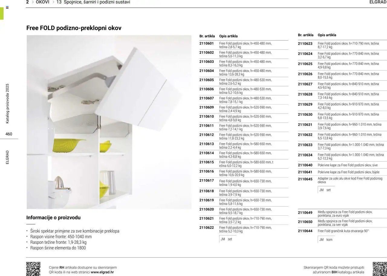 Elgrad - Spojnice, šarniri i podizni sustavi