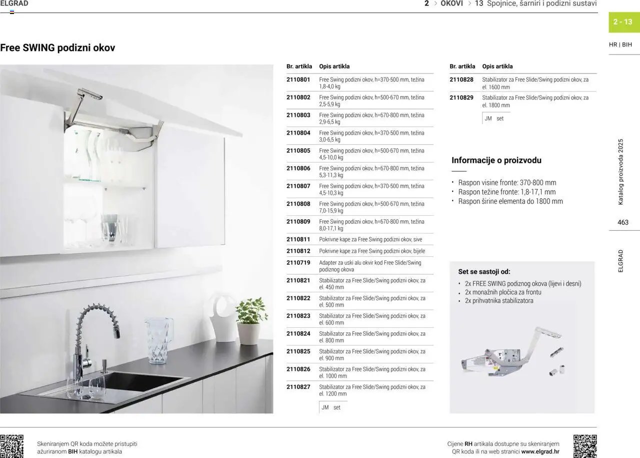 Elgrad - Spojnice, šarniri i podizni sustavi