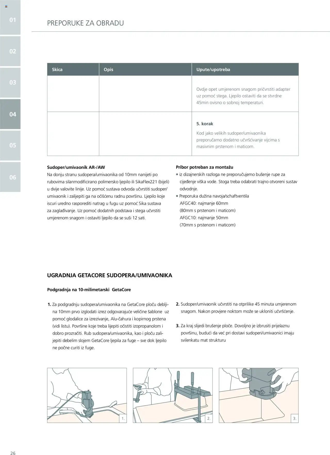 Elgrad - Getacore upute za obradu i održavanje
