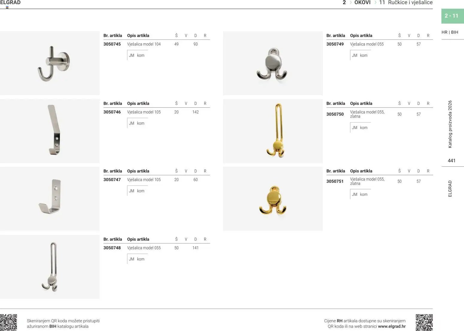 Elgrad - Ručkice i vješalice