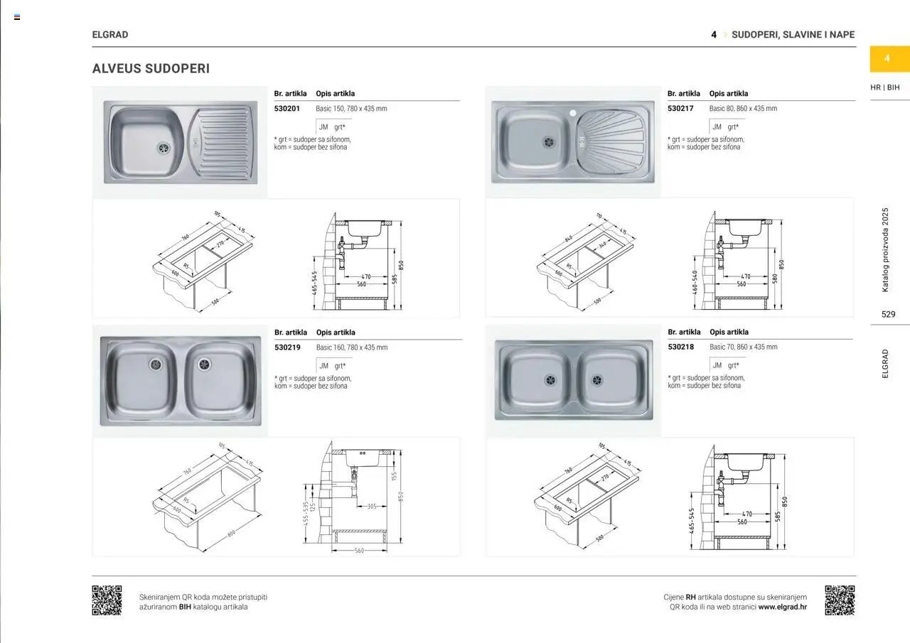 Elgrad - Nape, sudoperi i slavine