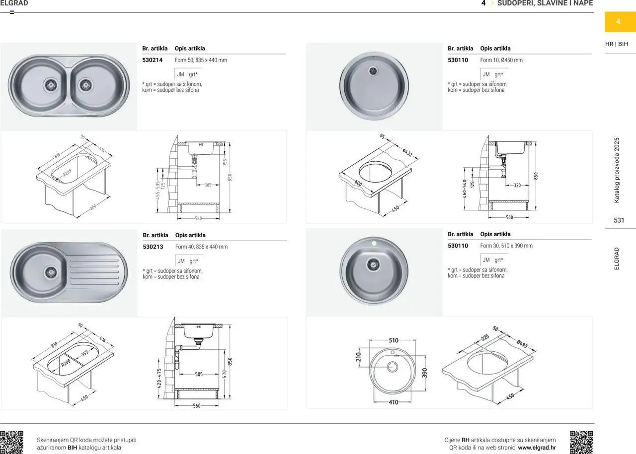 Elgrad - Nape, sudoperi i slavine