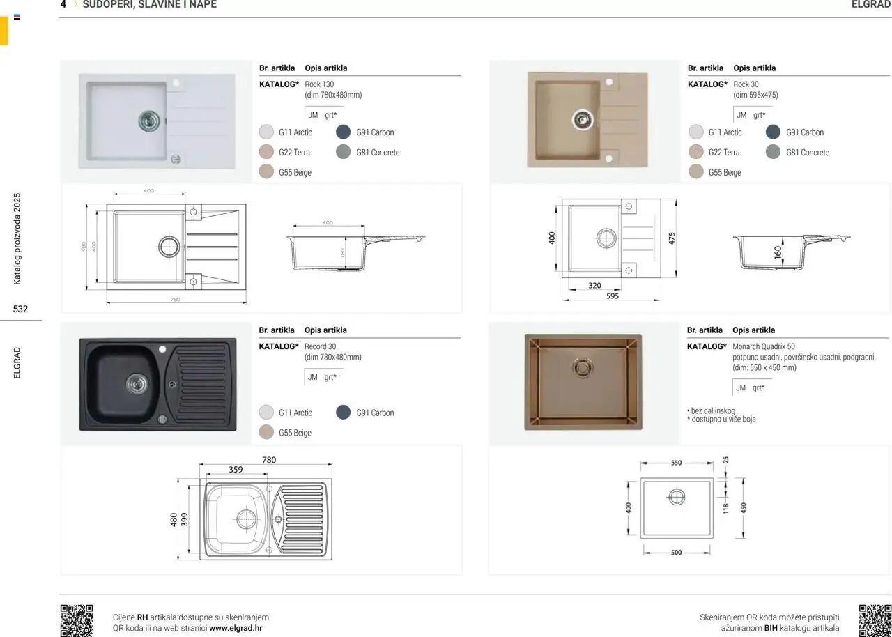 Elgrad - Nape, sudoperi i slavine