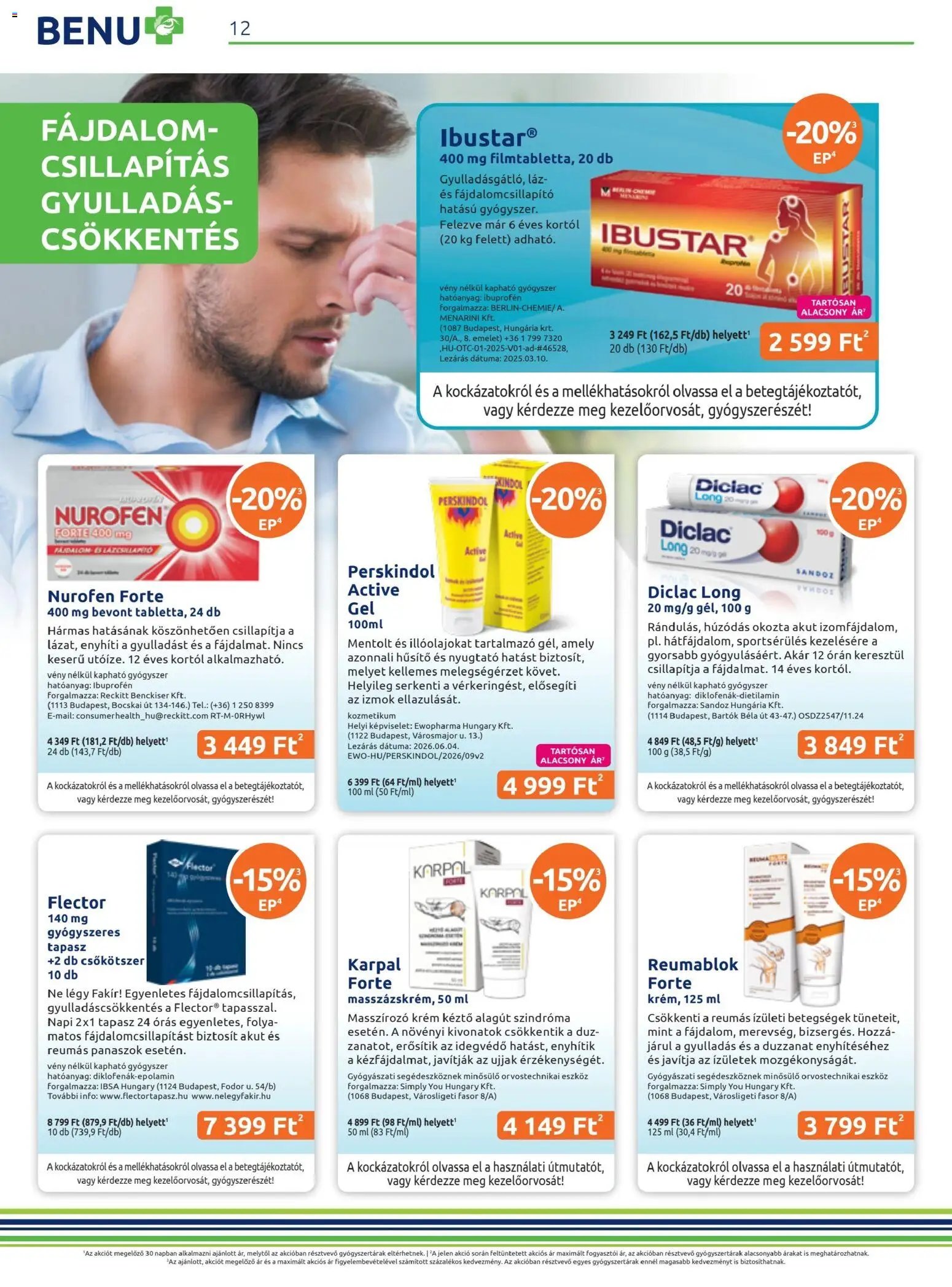 BENU Gyógyszertárak akciós újság
