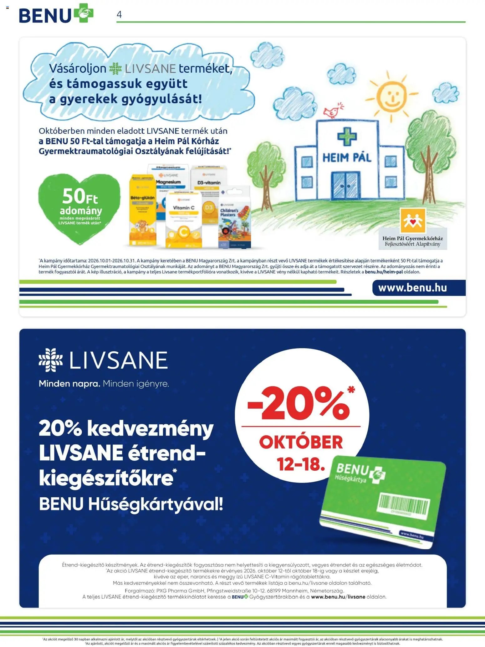 BENU Gyógyszertárak akciós újság