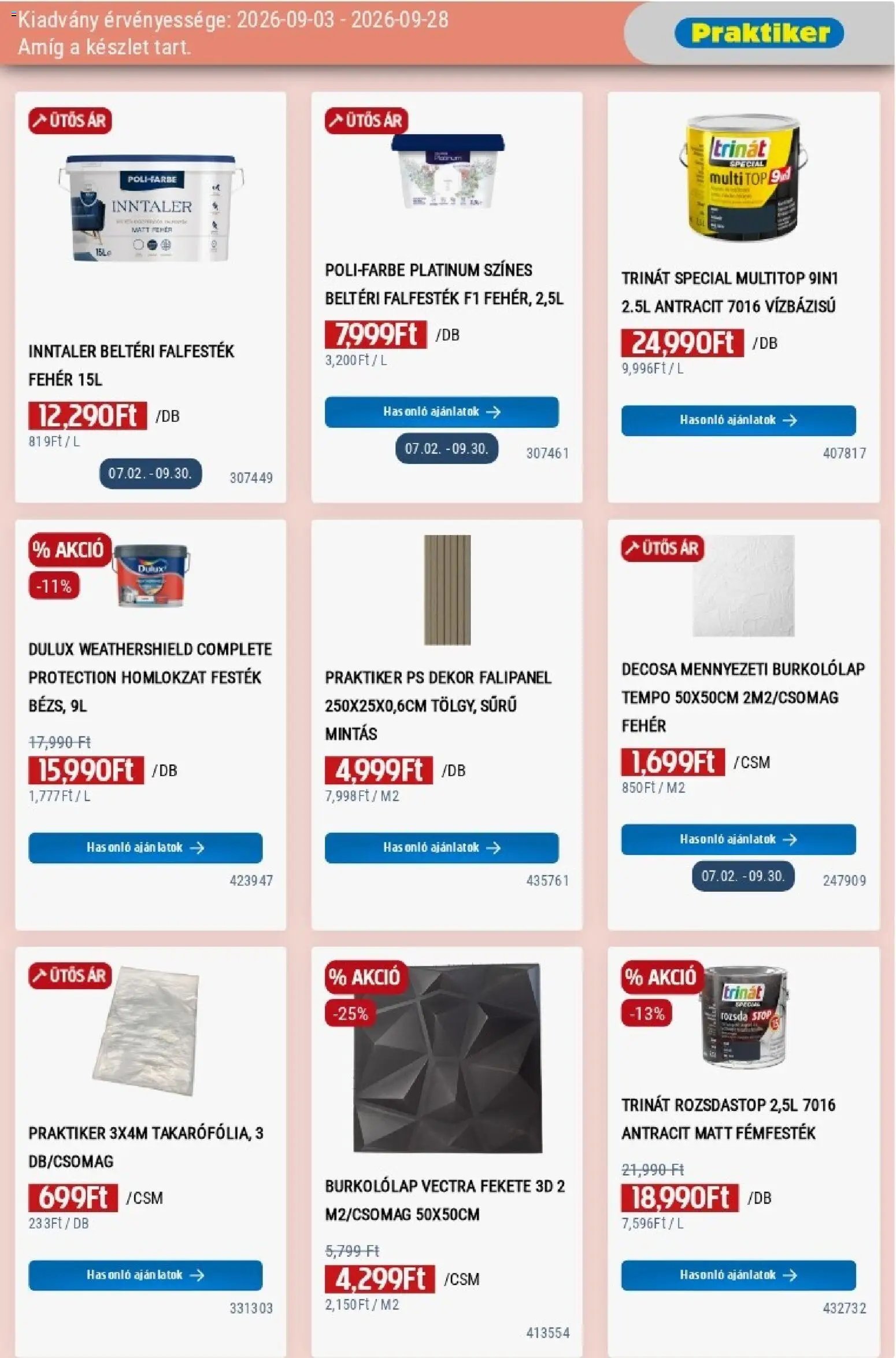 Praktiker akciós újság