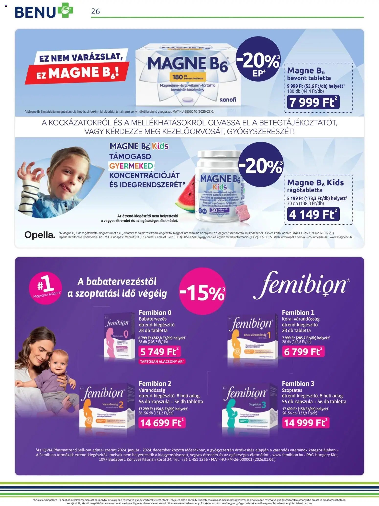 BENU Gyógyszertárak Akciós újság (2026-02-01 - 2026-02-28)