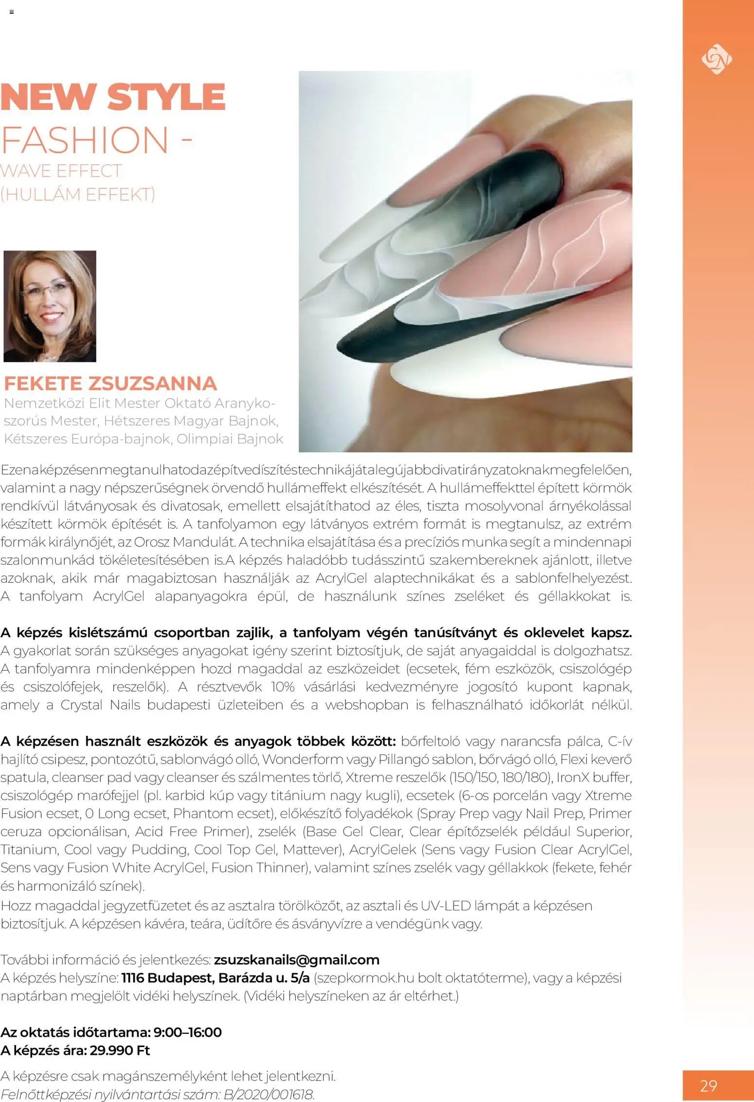 Crystal Nails Oktatási kézikönyv 2026 Nyár