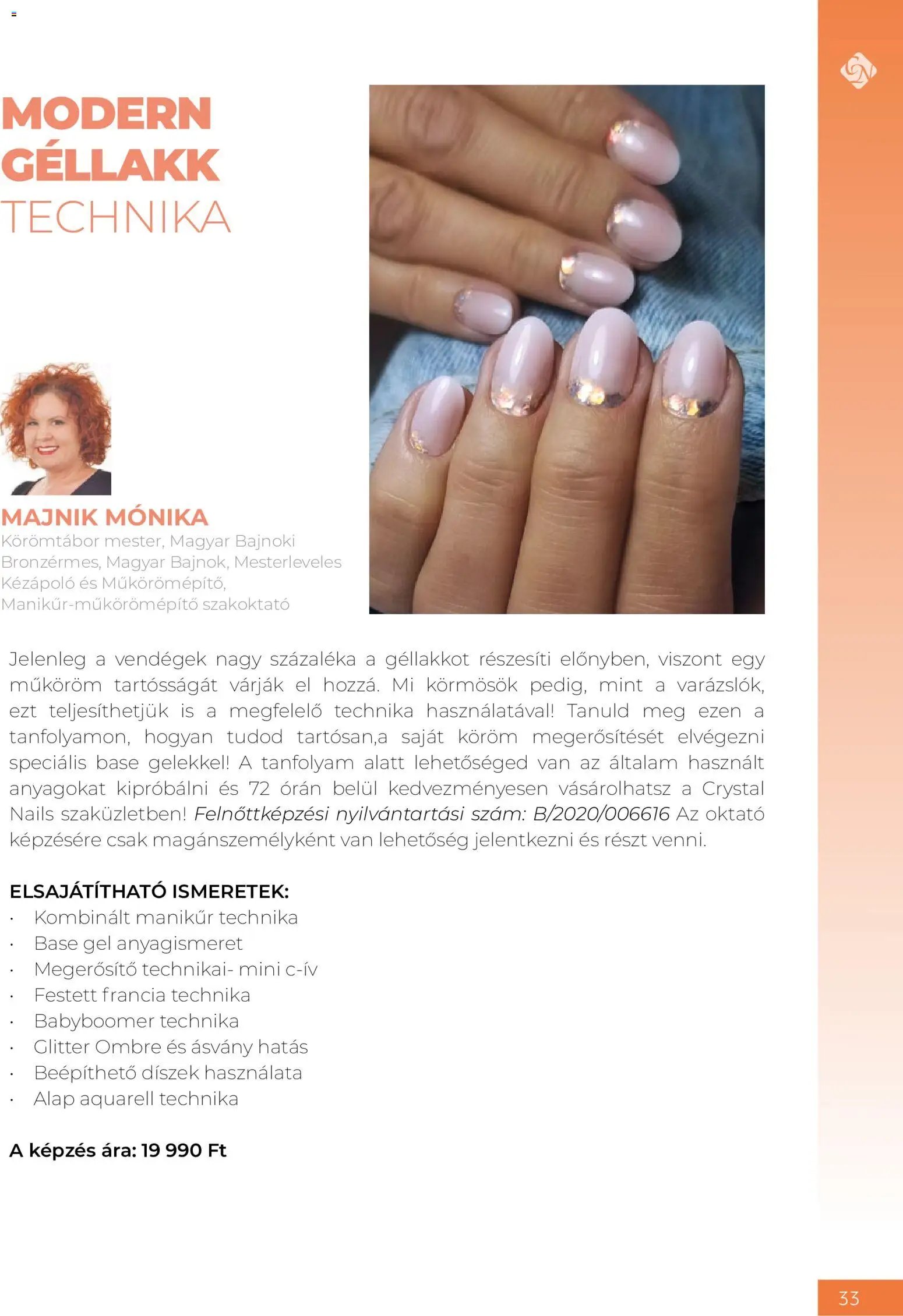 Crystal Nails Oktatási kézikönyv 2026 Nyár