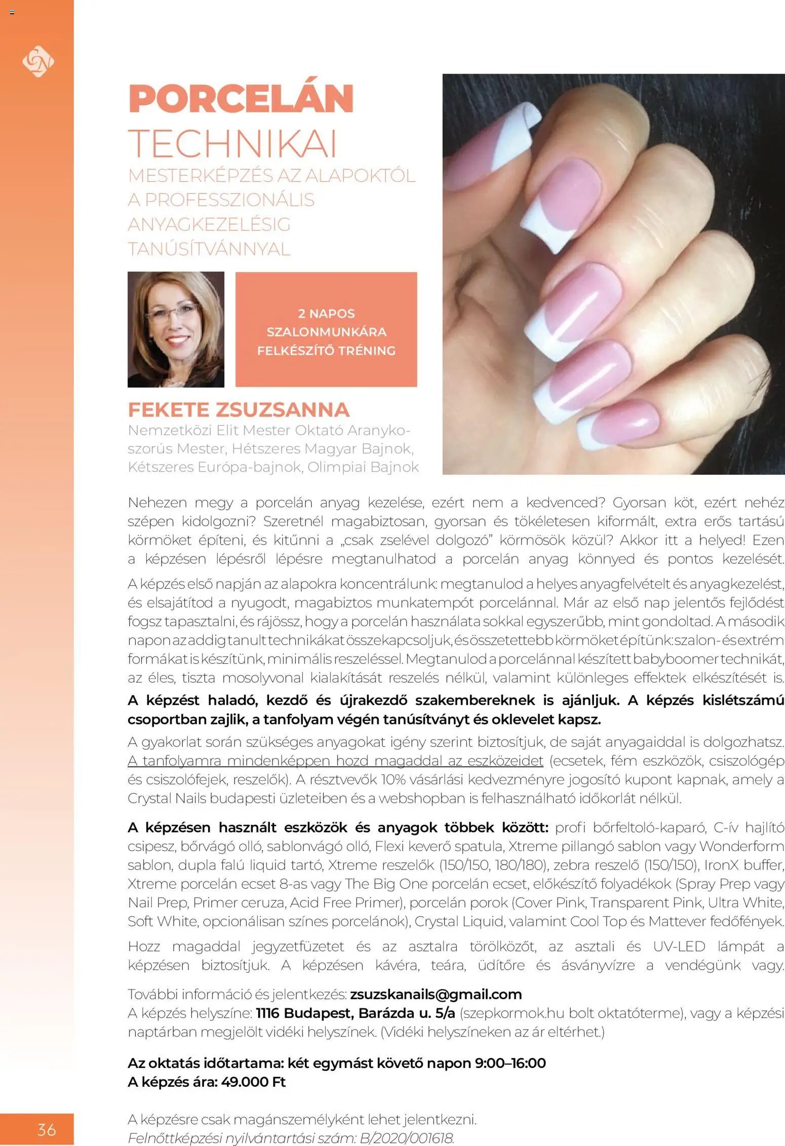 Crystal Nails Oktatási kézikönyv 2026 Nyár