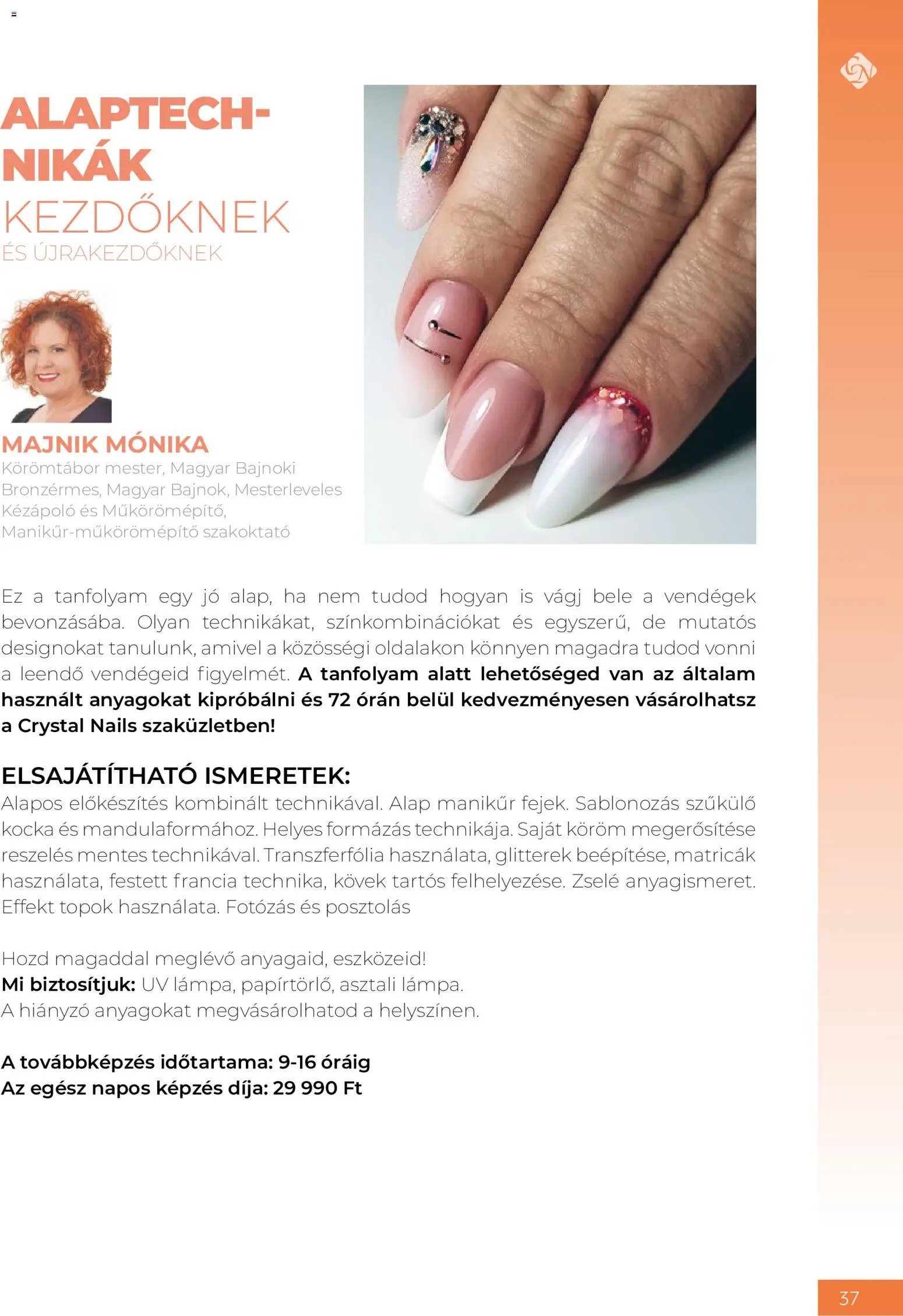 Crystal Nails Oktatási kézikönyv 2026 Nyár