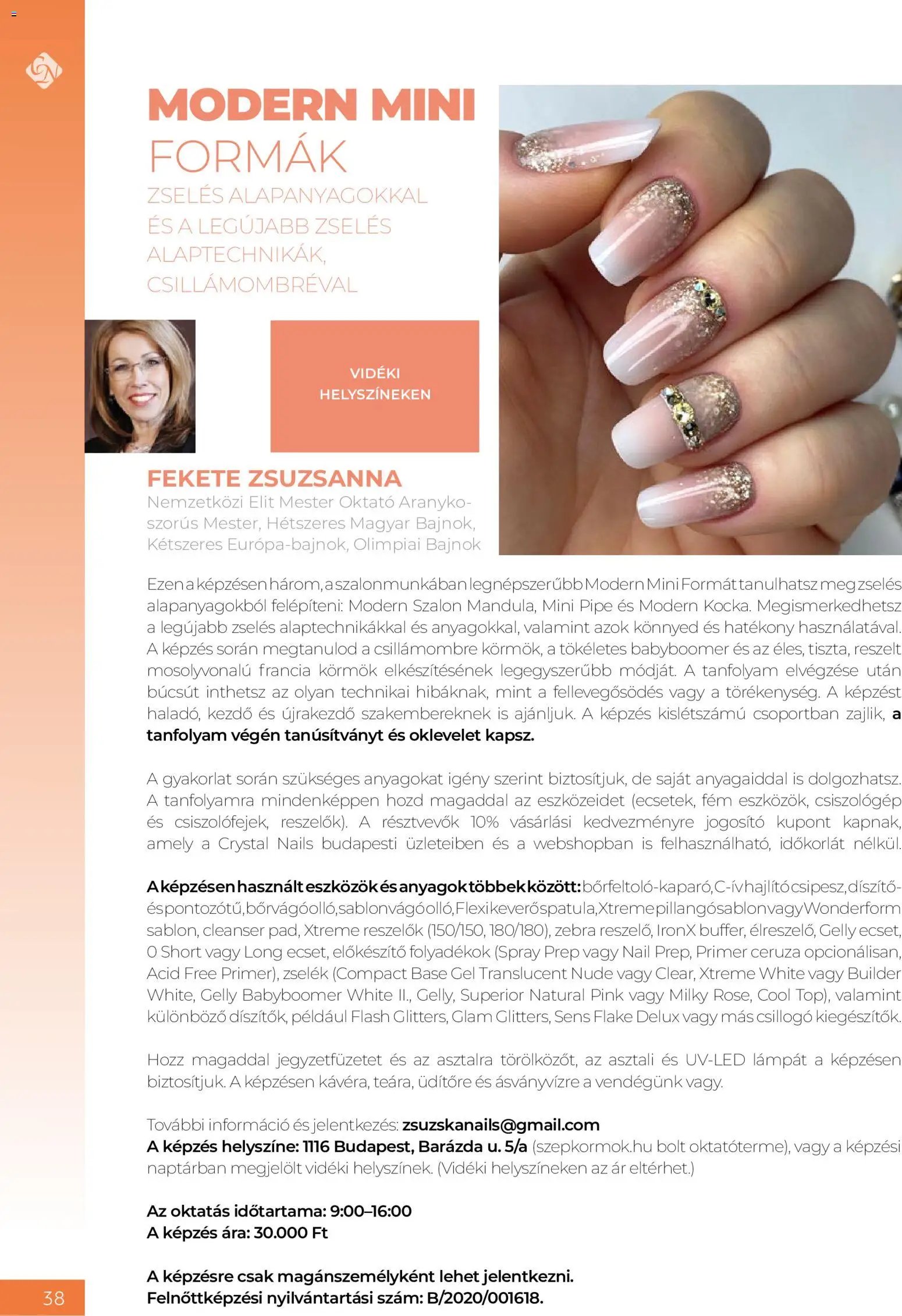 Crystal Nails Oktatási kézikönyv 2026 Nyár