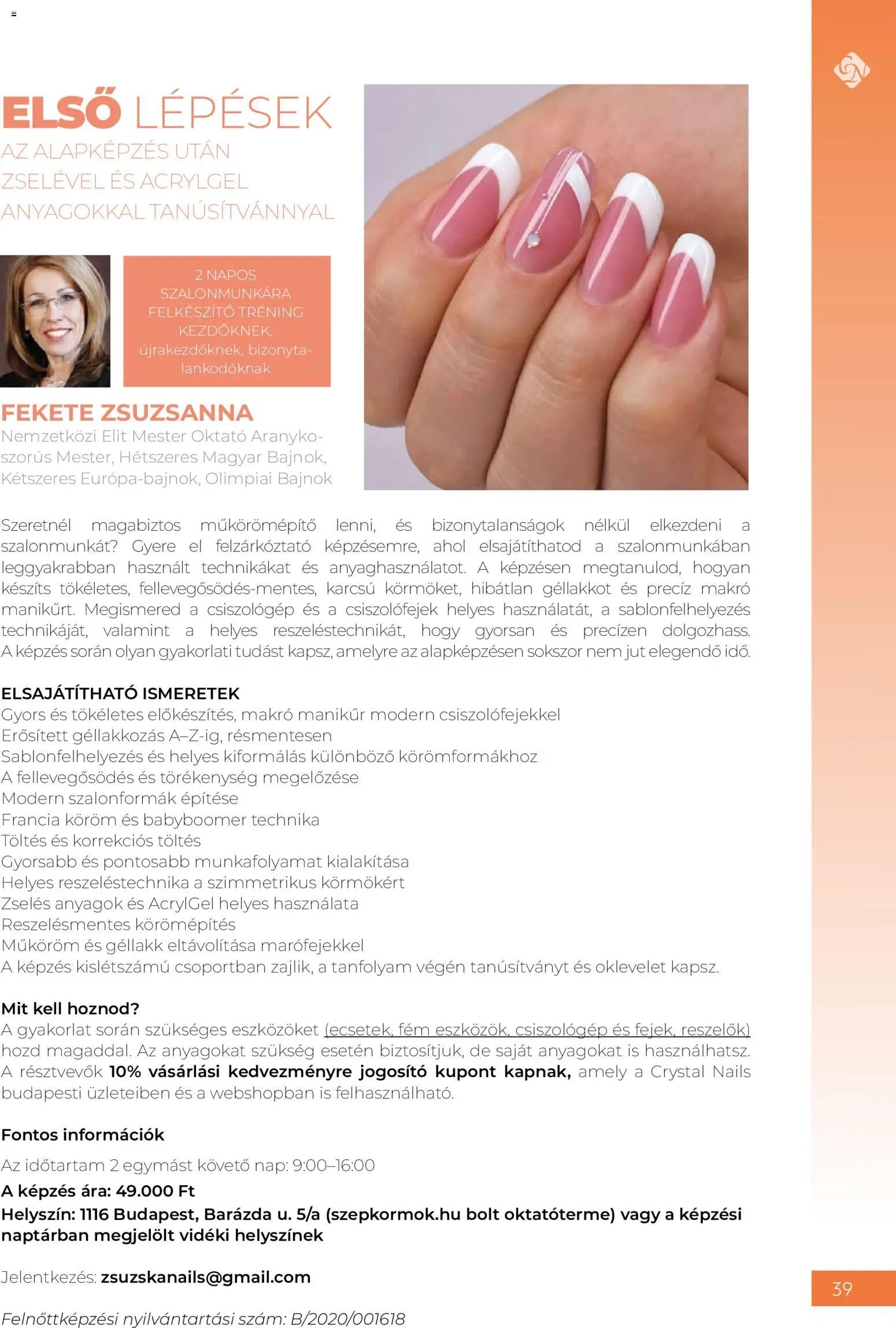 Crystal Nails Oktatási kézikönyv 2026 Nyár