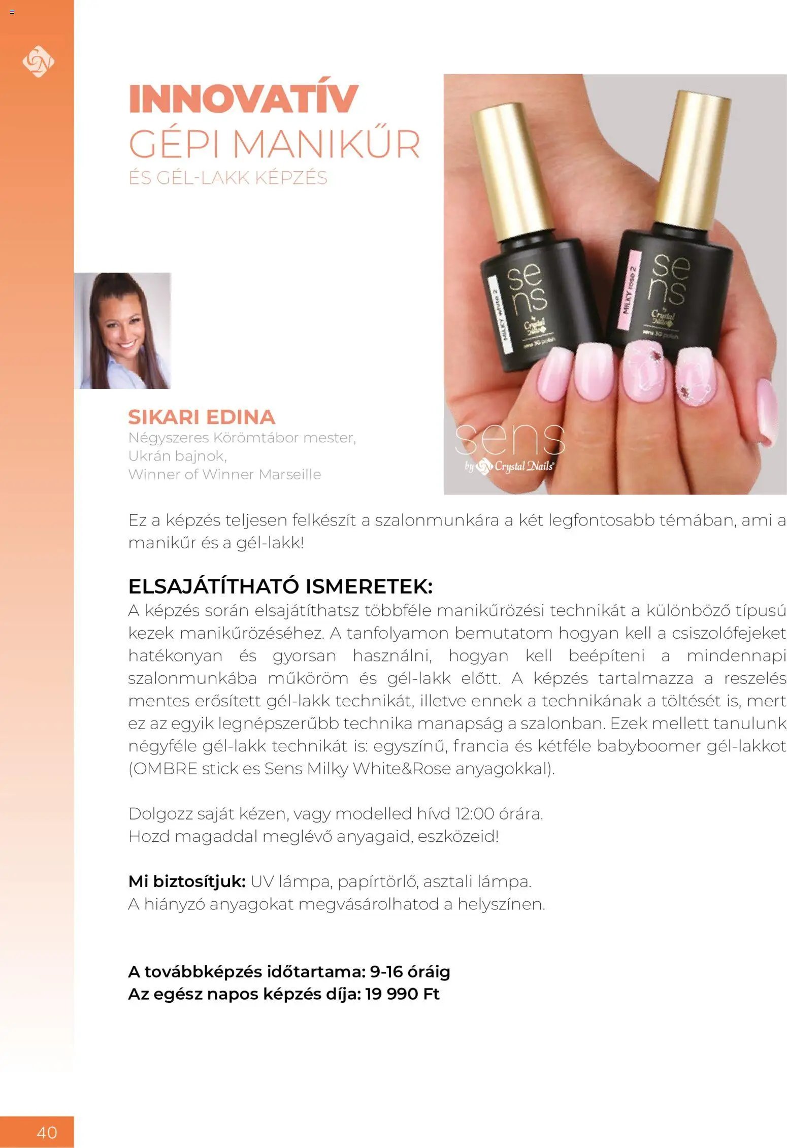 Crystal Nails Oktatási kézikönyv 2026 Nyár