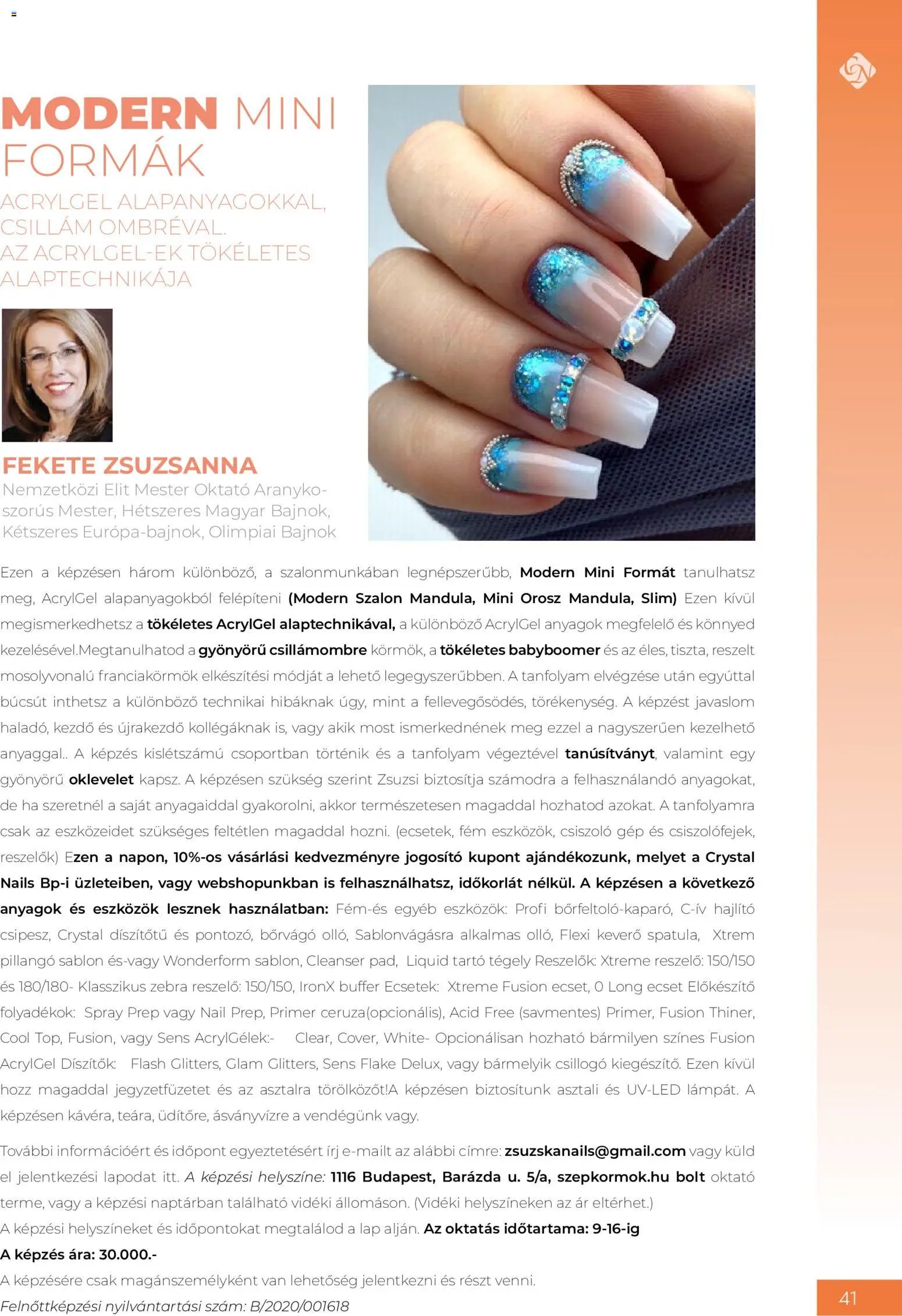 Crystal Nails Oktatási kézikönyv 2026 Nyár