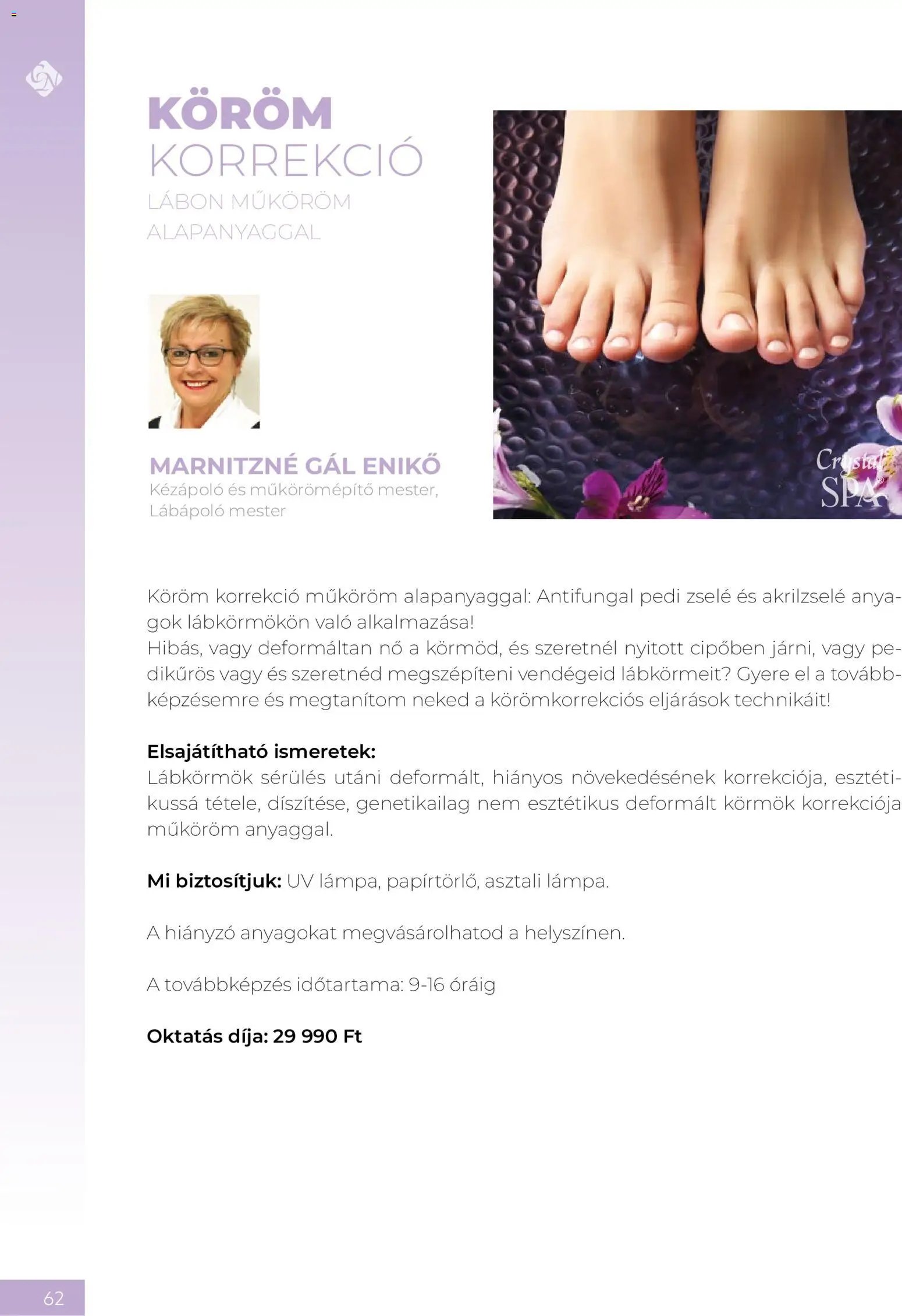 Crystal Nails Oktatási kézikönyv 2026 Nyár