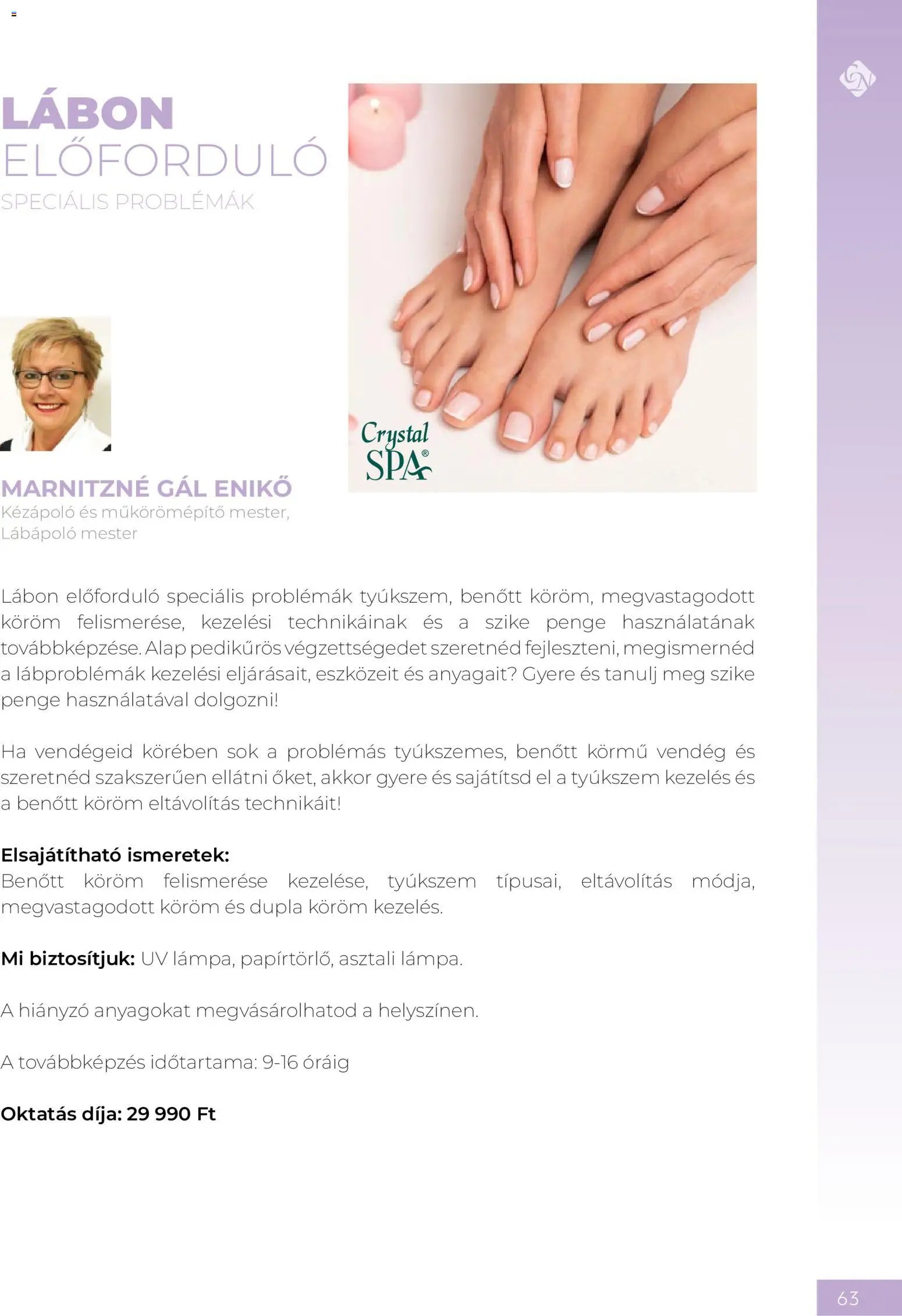 Crystal Nails Oktatási kézikönyv 2026 Nyár