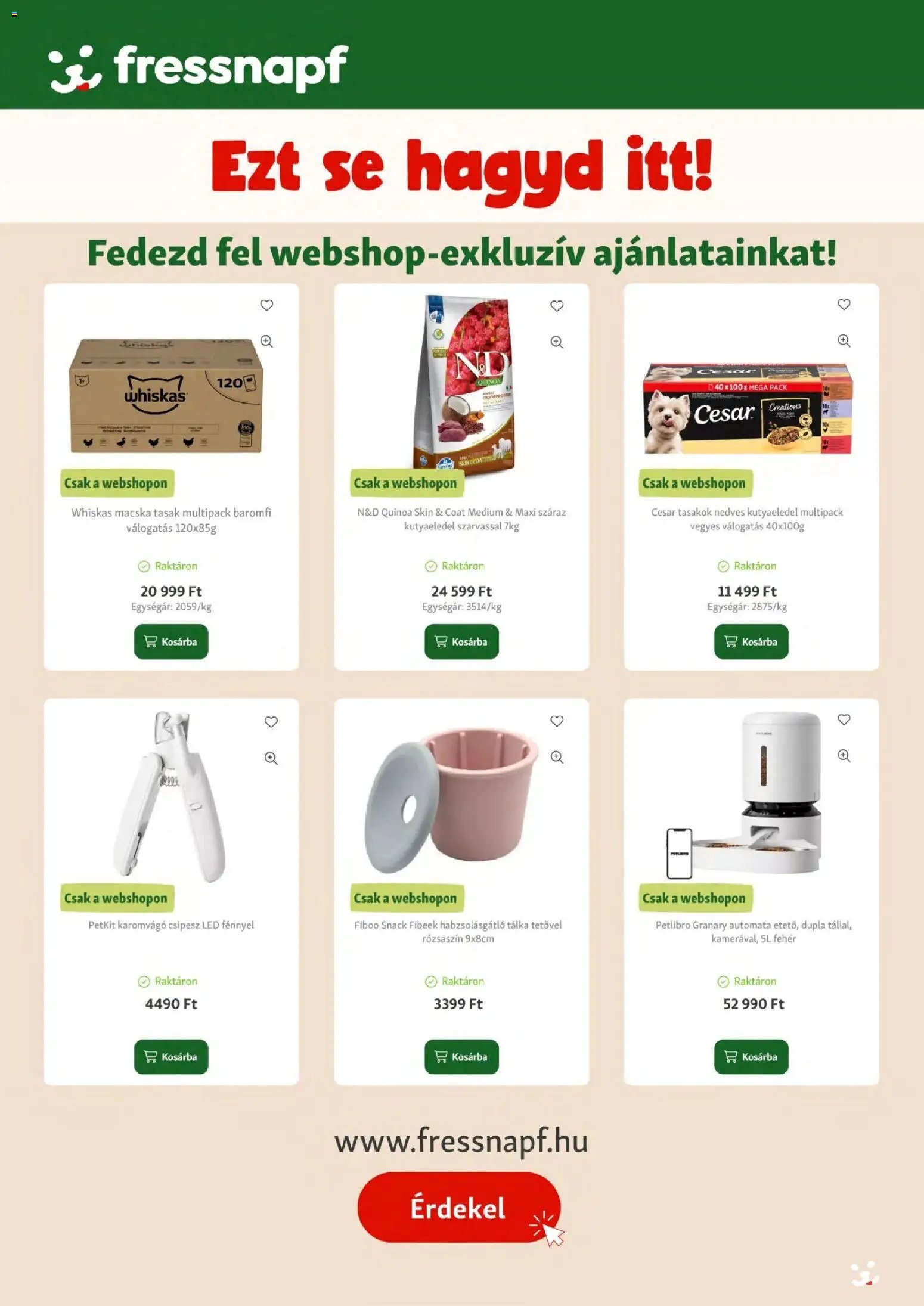 Fressnapf akciós újság