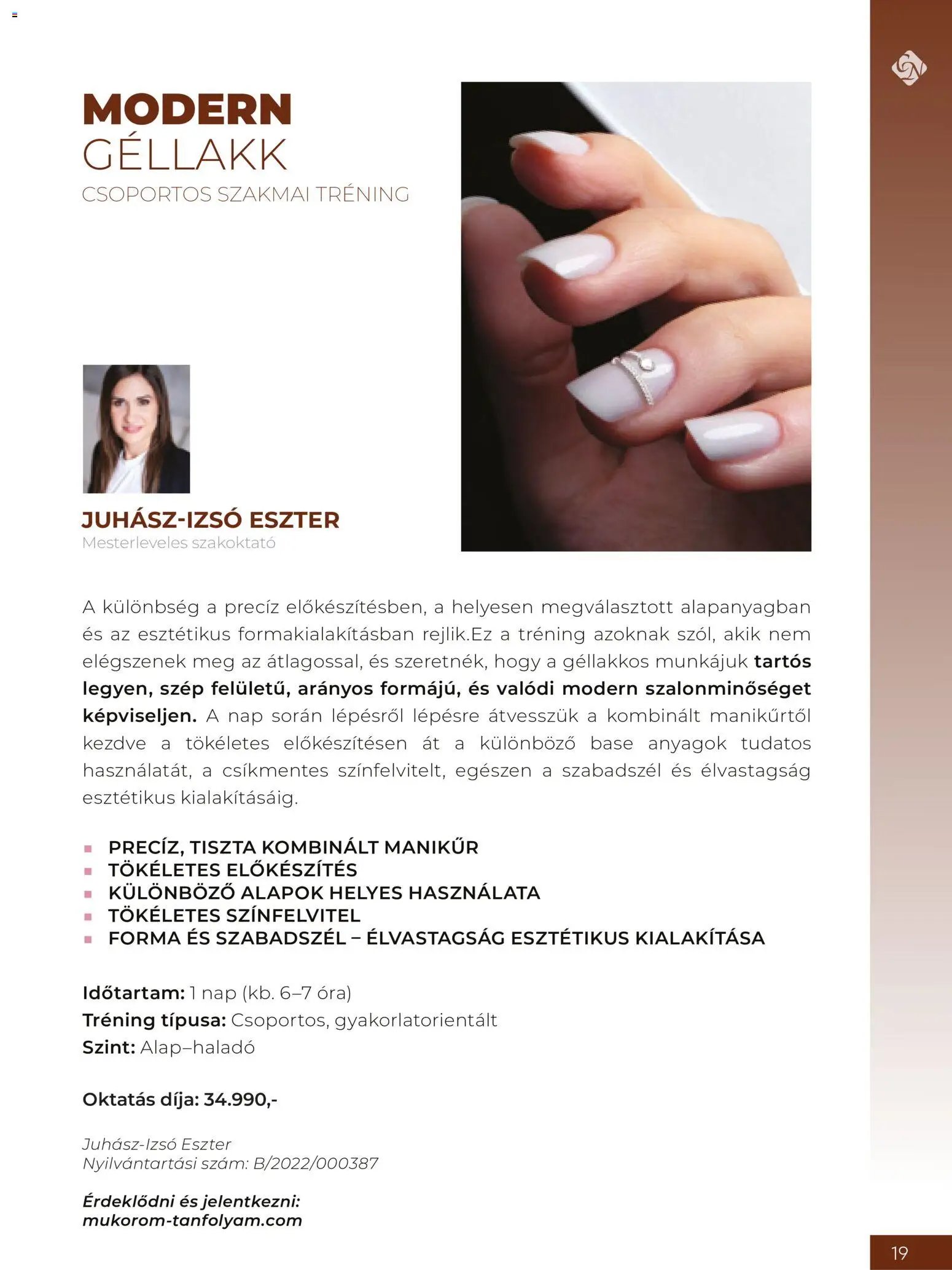 Crystal Nails oktatási kézikönyv 2026 Ősz