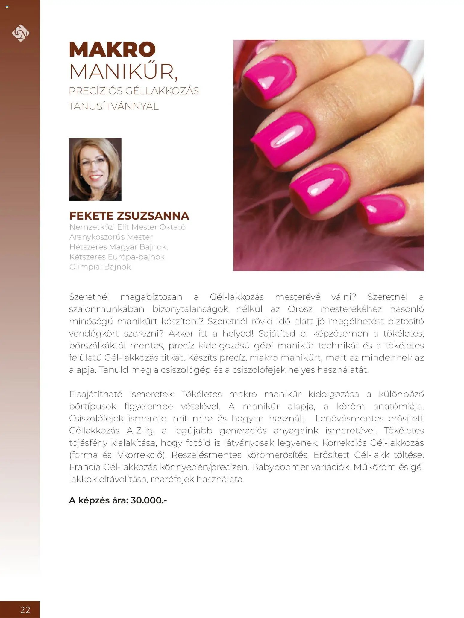 Crystal Nails oktatási kézikönyv 2026 Ősz
