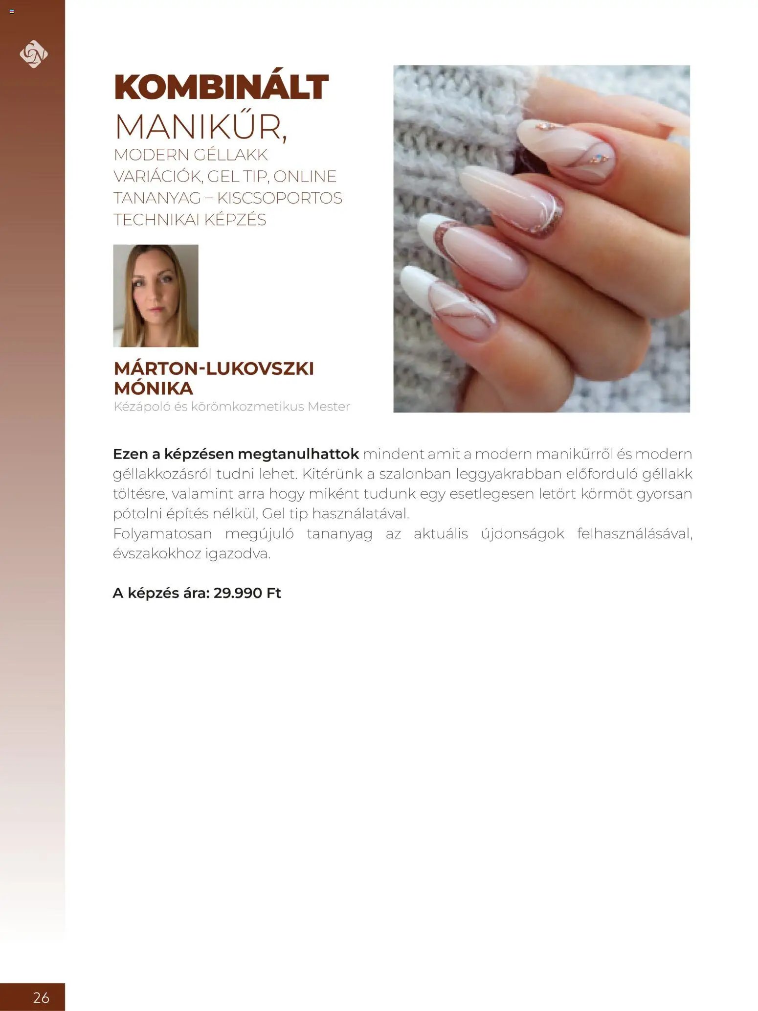 Crystal Nails oktatási kézikönyv 2026 Ősz