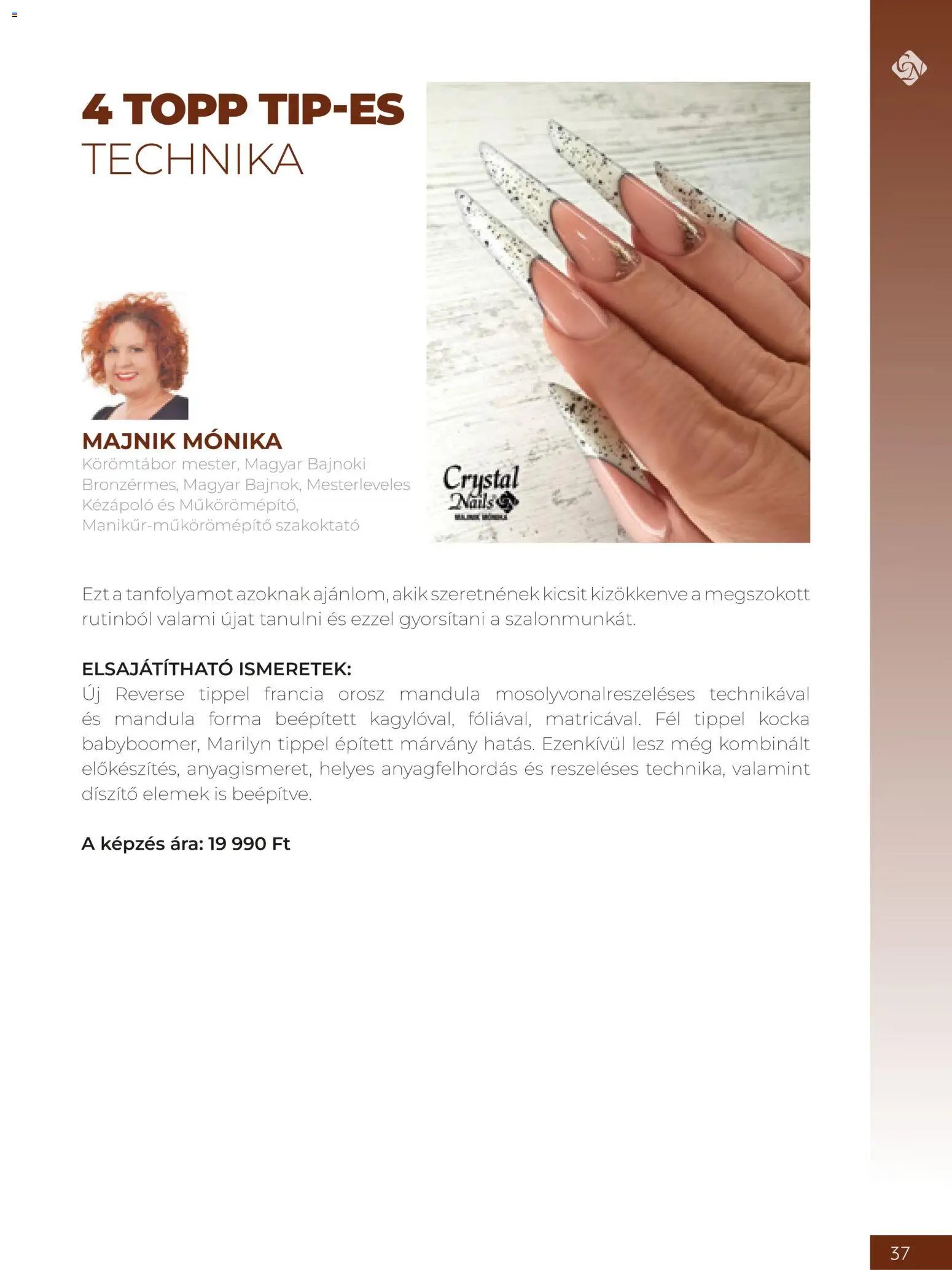 Crystal Nails oktatási kézikönyv 2026 Ősz