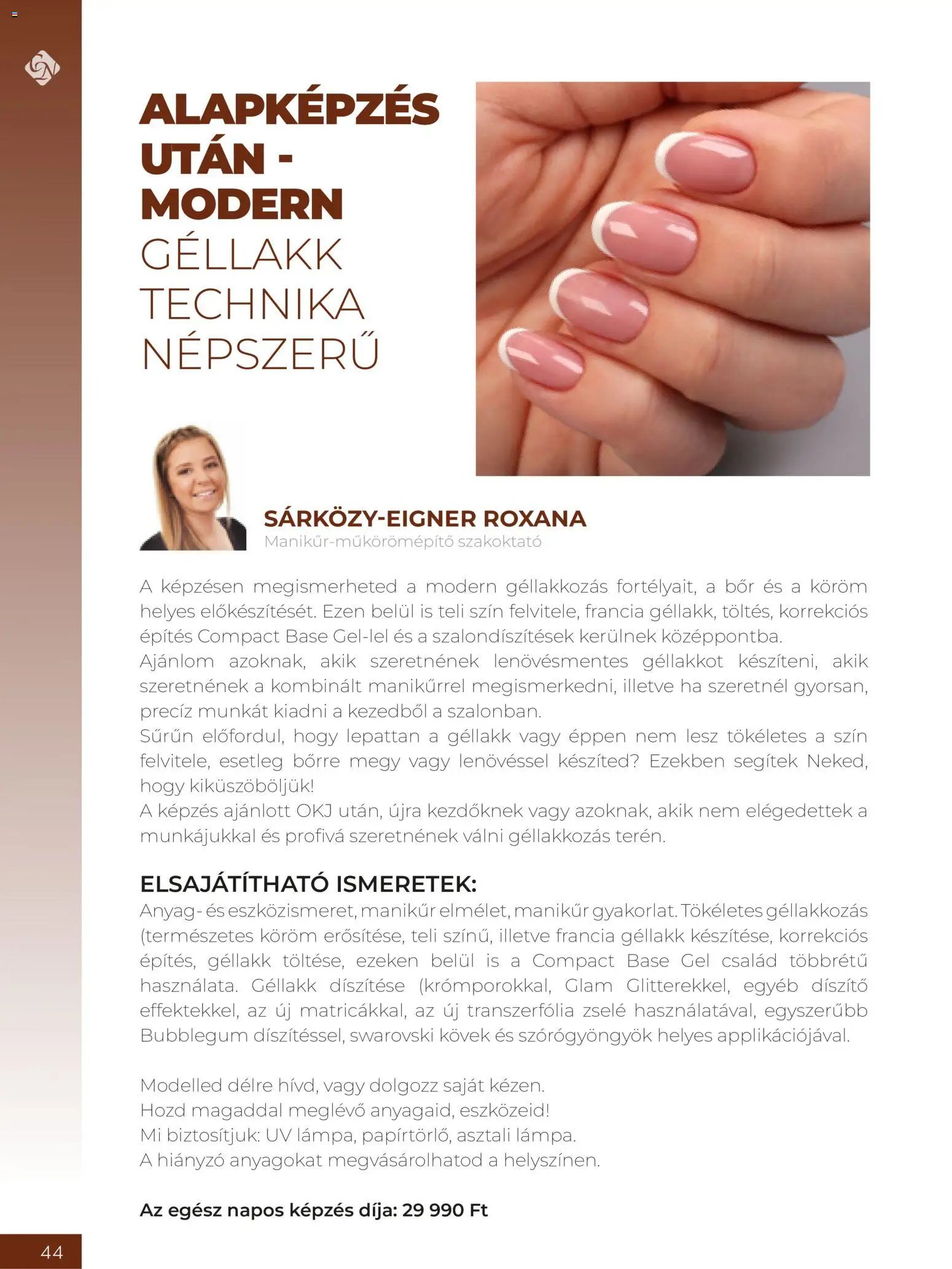 Crystal Nails oktatási kézikönyv 2026 Ősz