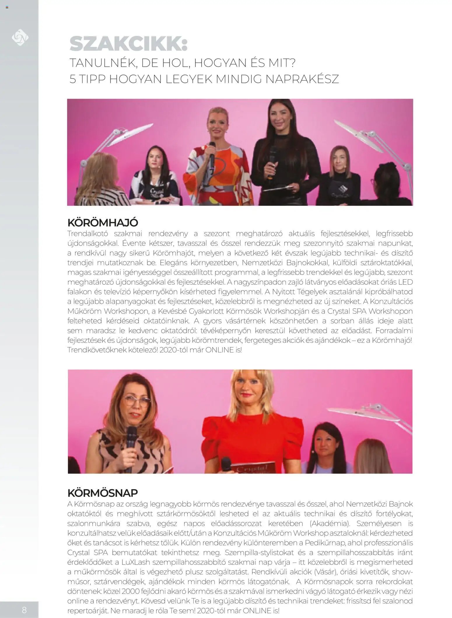 Crystal Nails oktatási kézikönyv 2026 Ősz