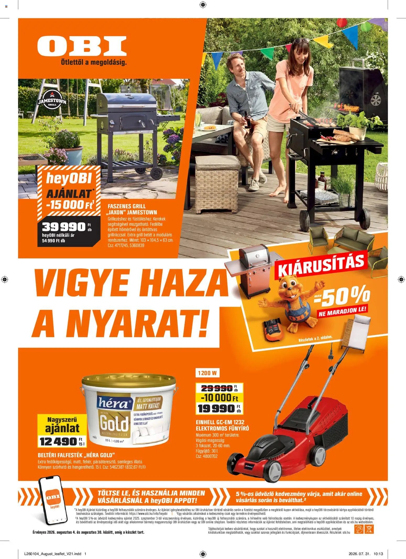 OBI Vigye haza a nyarat!