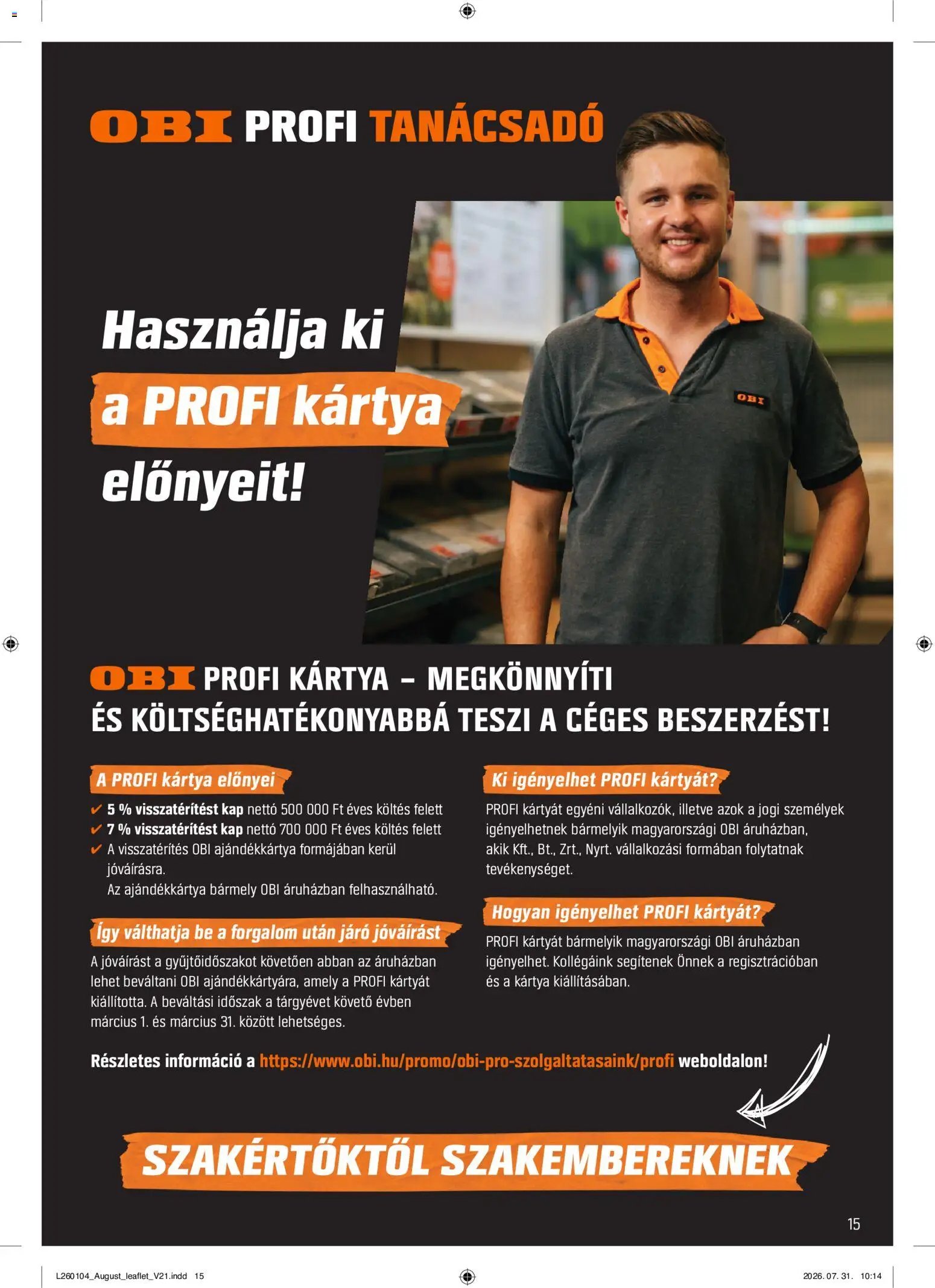 OBI Vigye haza a nyarat!