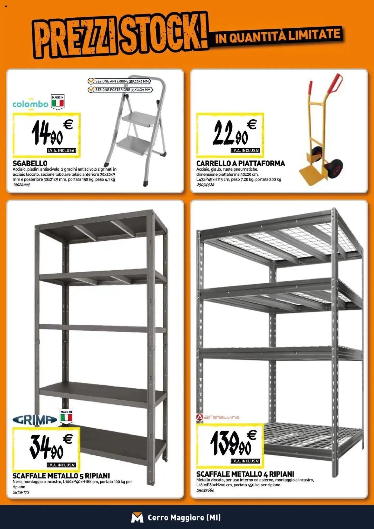 TECNOMAT - Straordinari prezzi stock!